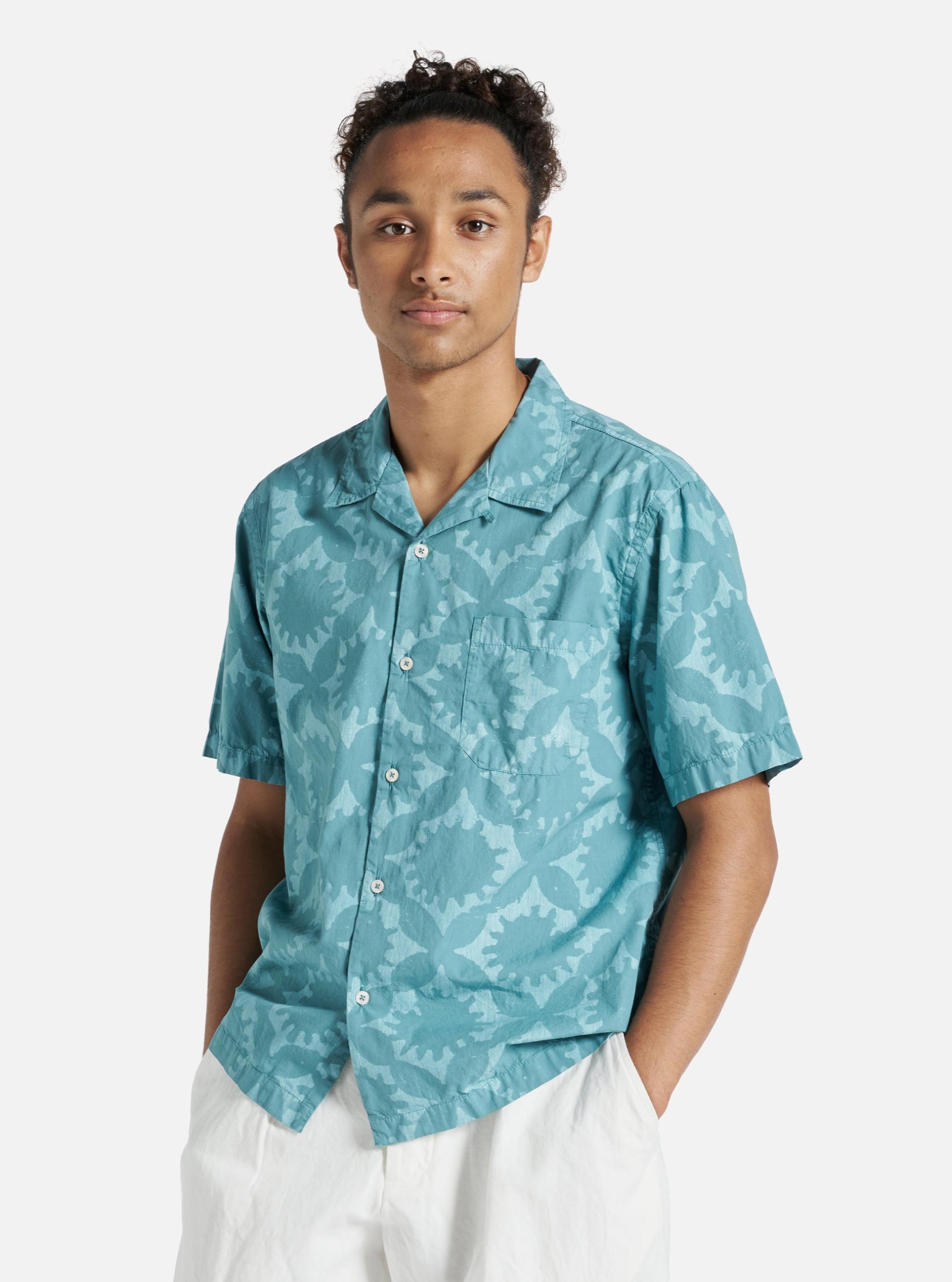 Sea Blue Sun Print Road Shirt Product Image