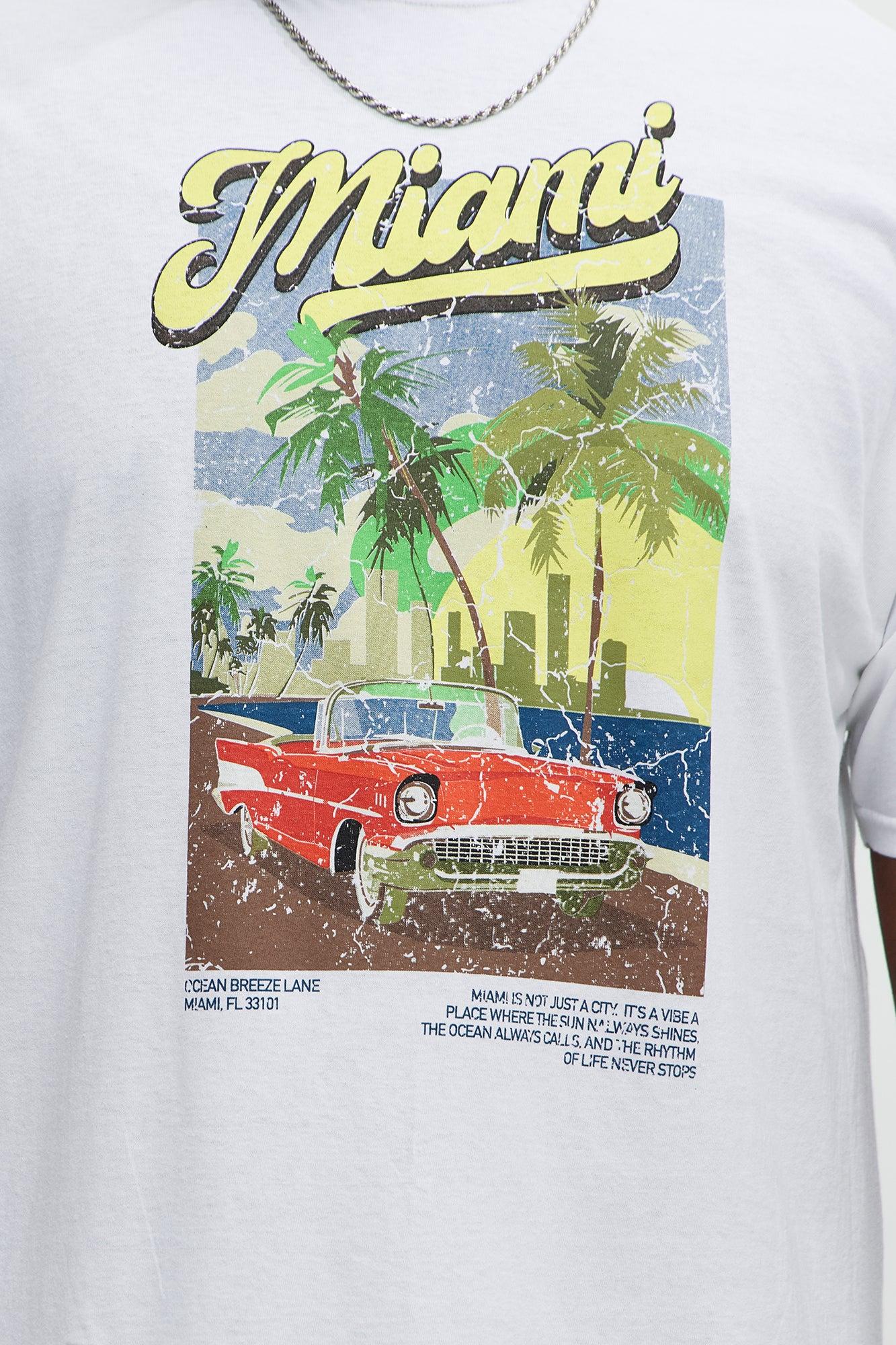 Miami Boardwalk Short Sleeve Tee - White Product Image