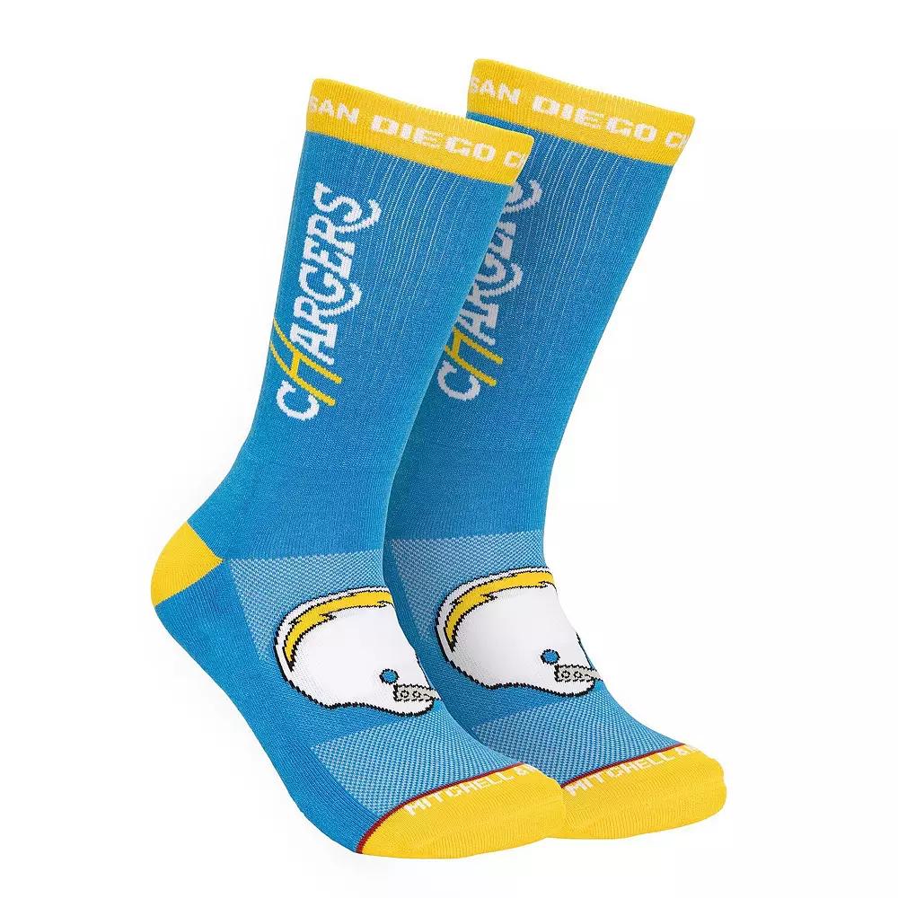 Men's Mitchell & Ness Powder Blue San Diego Chargers Throwback Kick Off Crew Socks, Size: Large/XL, Nfl Light Product Image