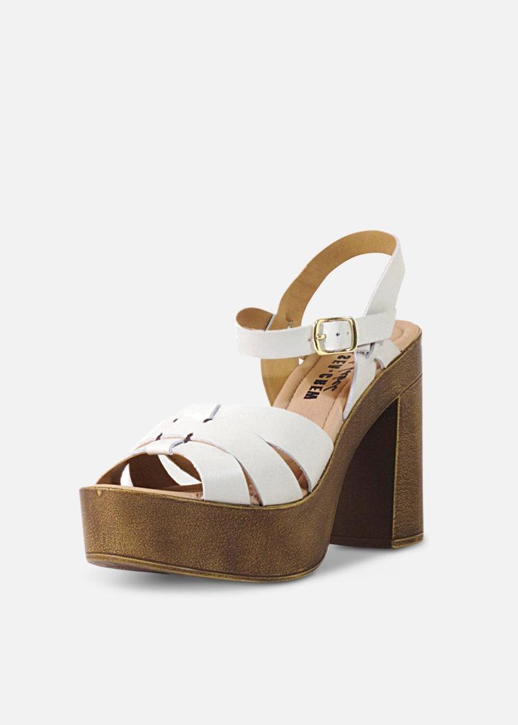 Hollie Wooden Platform Heels Product Image