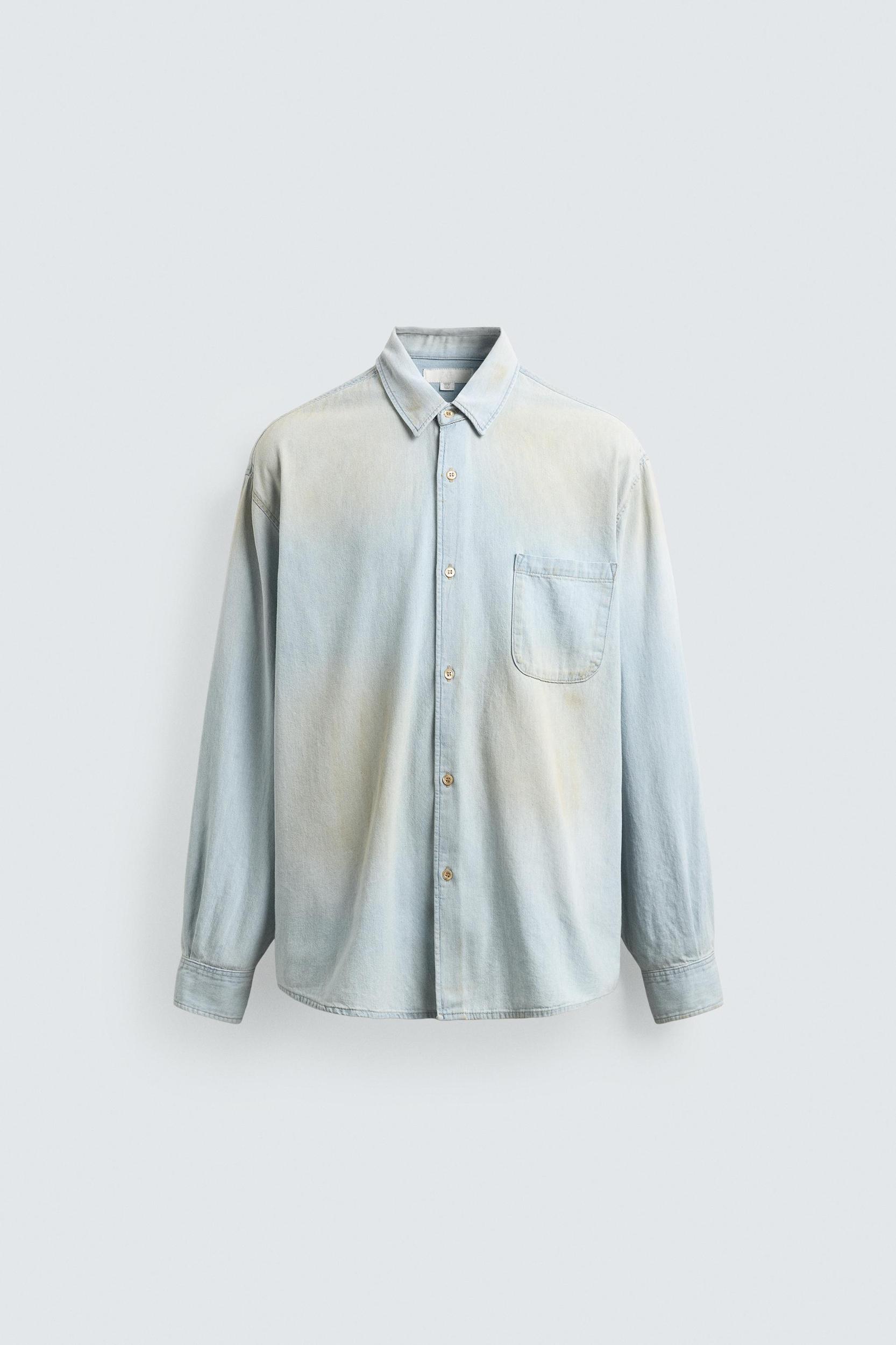 VINTAGE WASH DENIM SHIRT Product Image