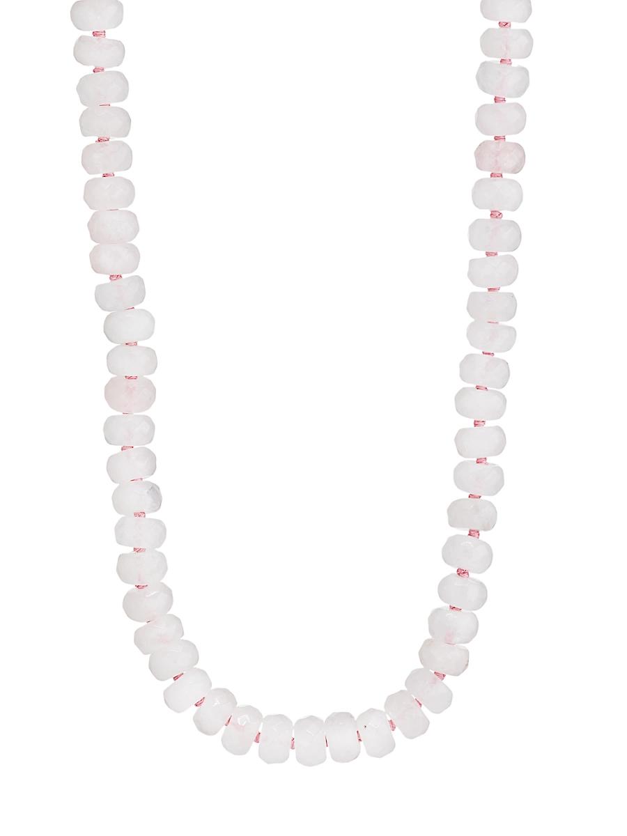 Womens Oracle 14K Yellow Gold & Rose Quartz Crystal Beaded Necklace Product Image