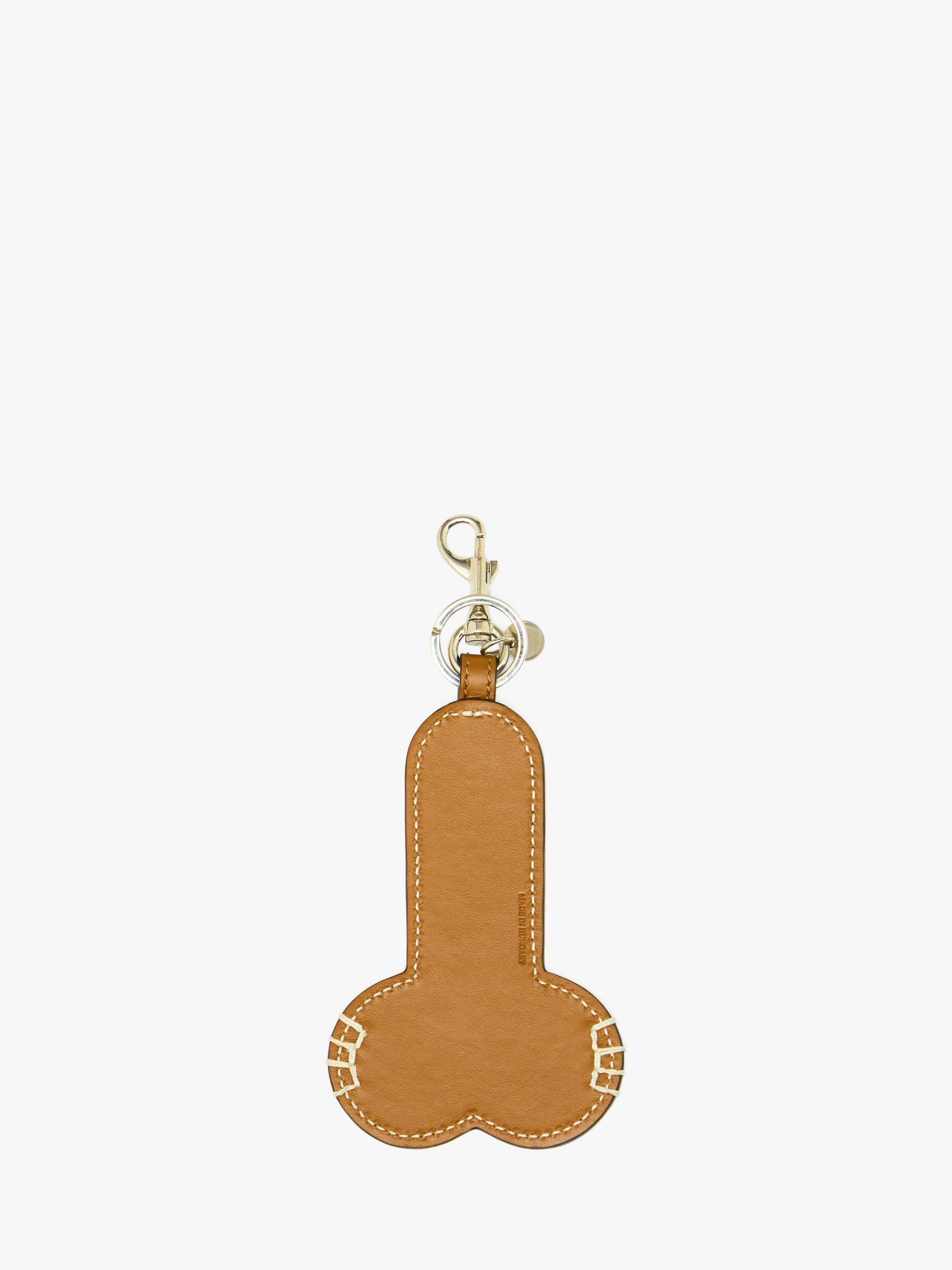 CONTRAST TOPSTITCH LEATHER PENIS KEYRING Product Image