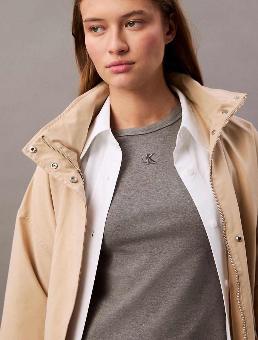 Cotton Contour Rib Monogram Logo Mini Dress Product Image