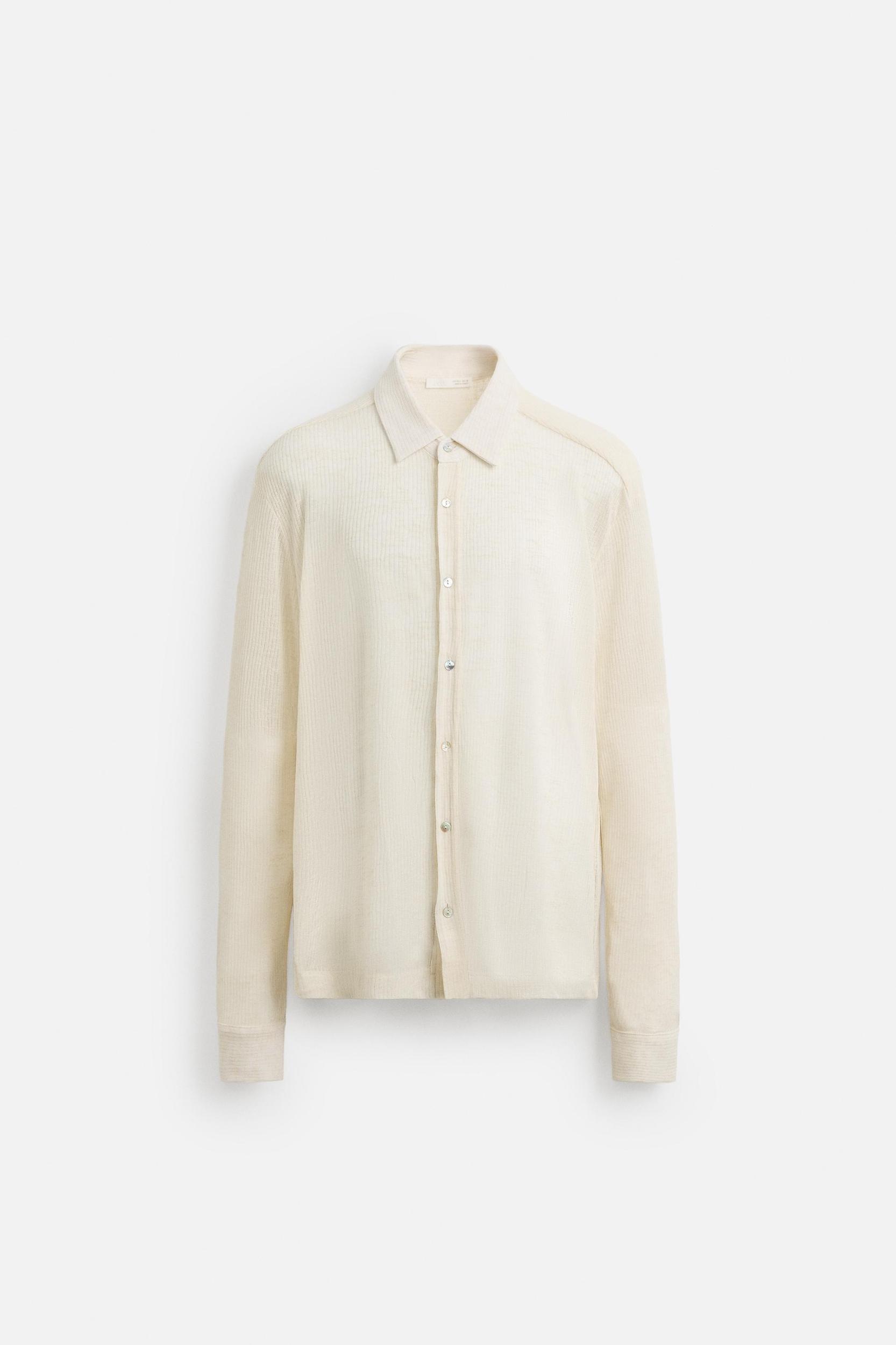 SEMI-SHEER TEXTURED SHIRT Product Image