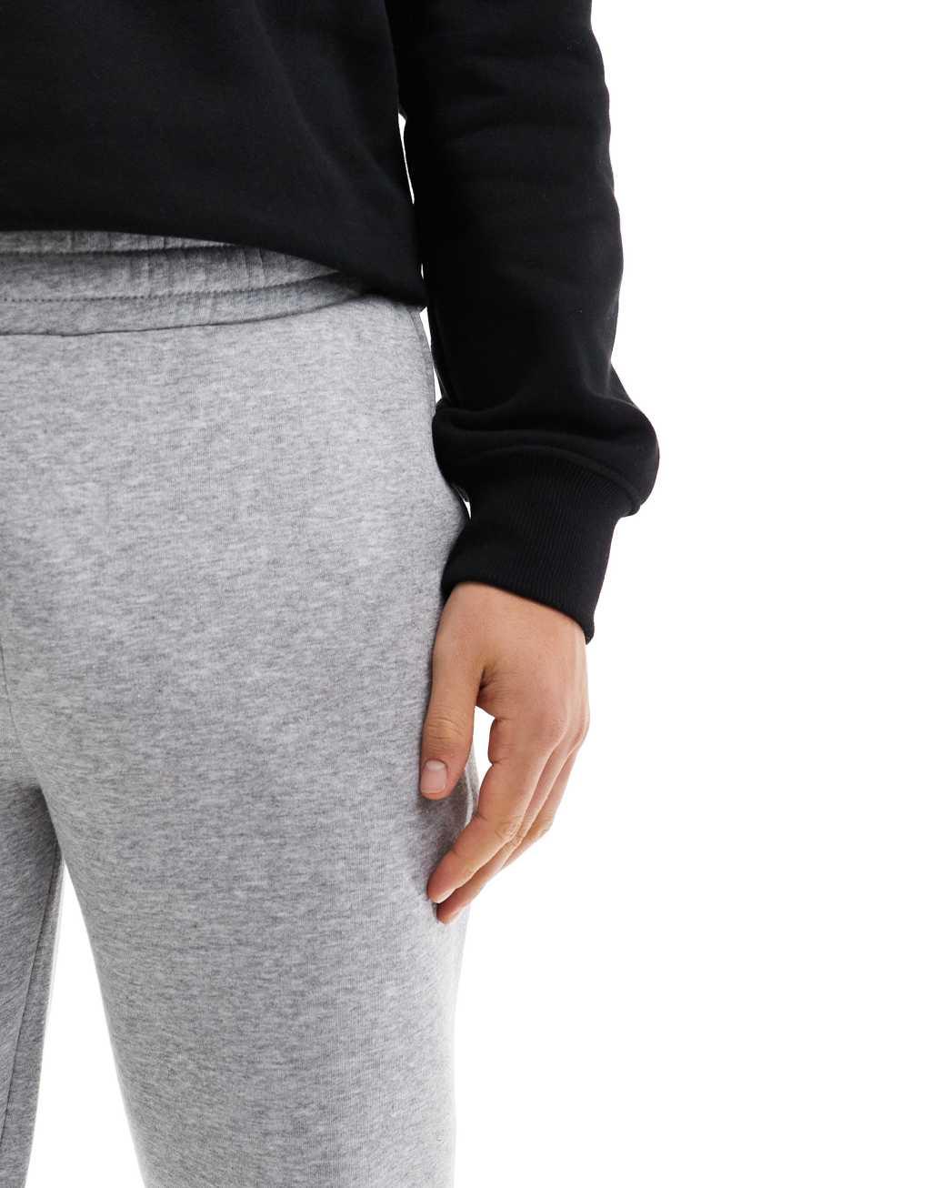 ASOS DESIGN straight leg sweatpants in gray heather Product Image