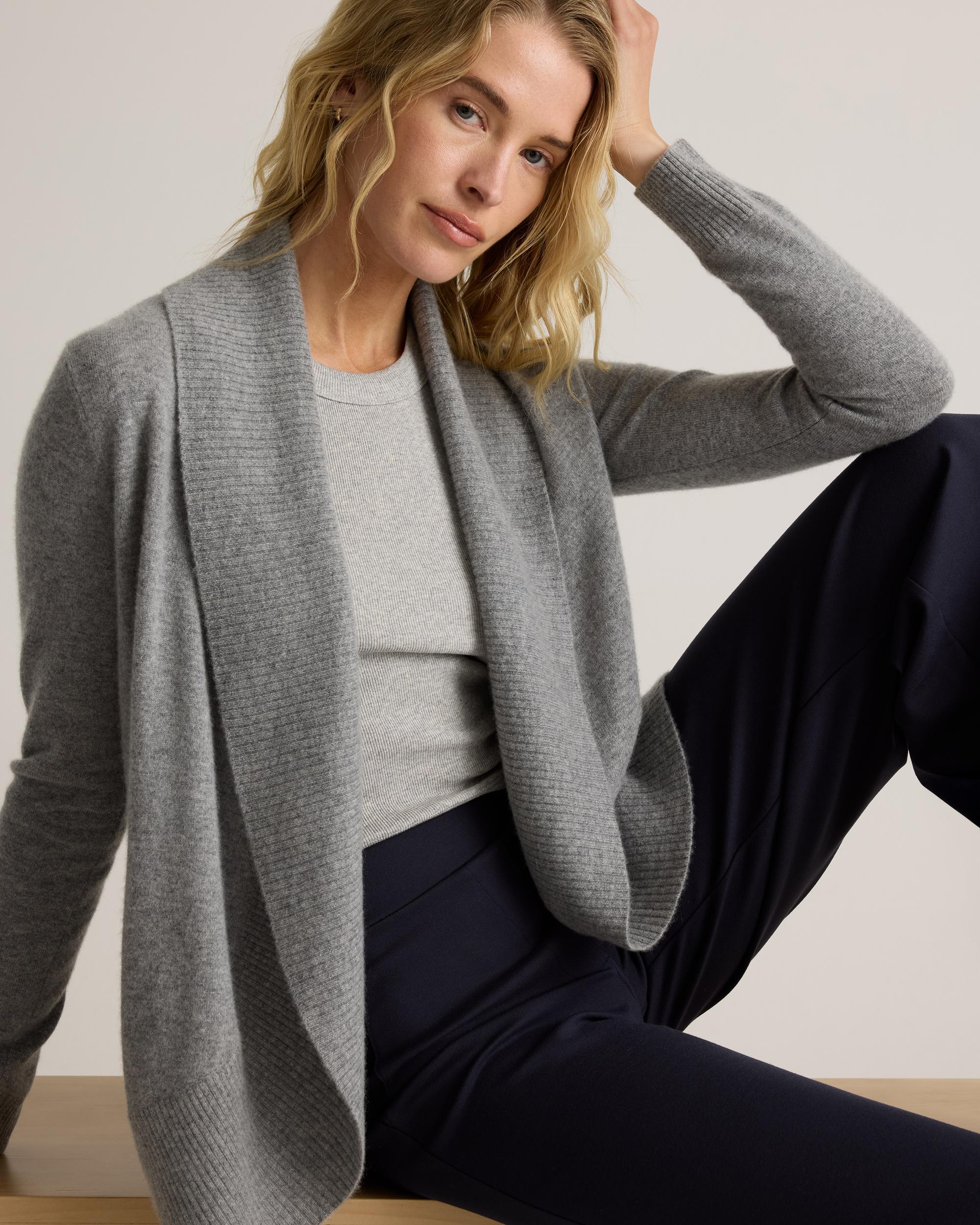 Quince | Women's Mongolian Cashmere Open Cardigan Sweater Size XS Product Image