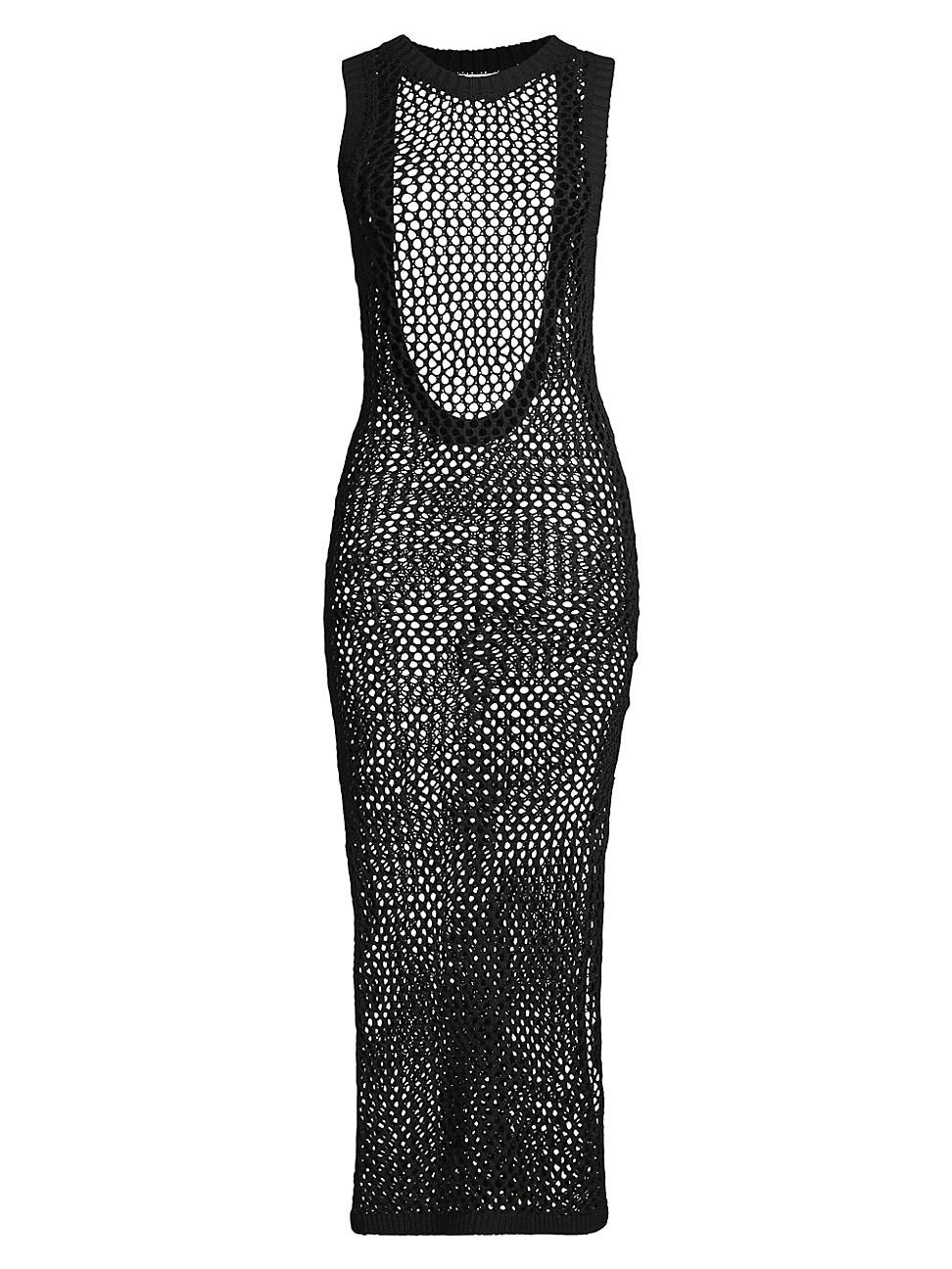 Womens Holly Net Cover-Up Midi-Dress Product Image
