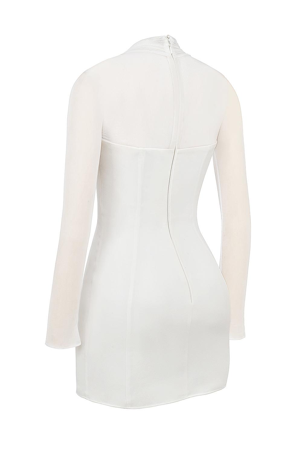 Holly  white plunge mini dress Product Image