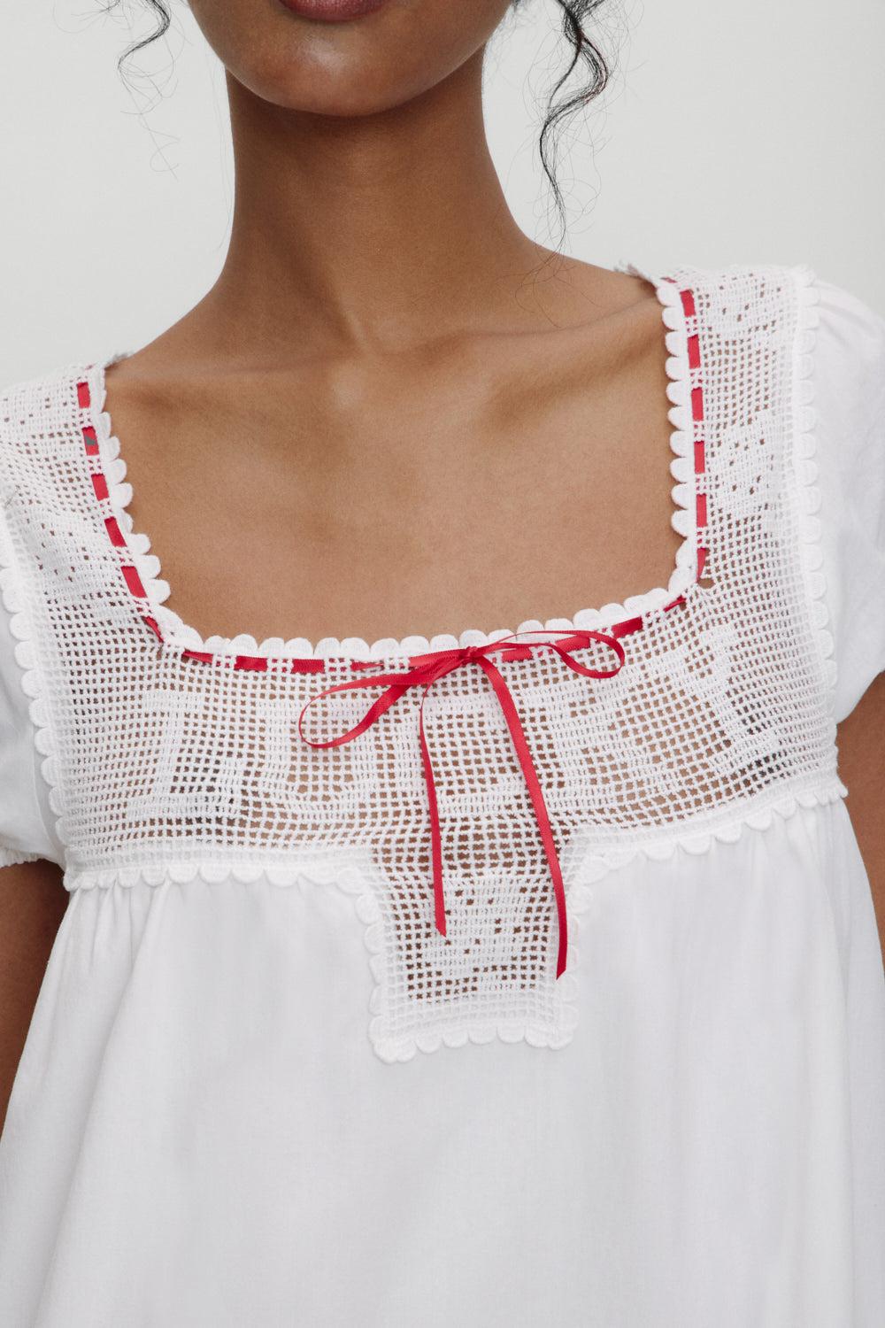 x BELLA HADID Western Poplin Mini Dress - White Product Image