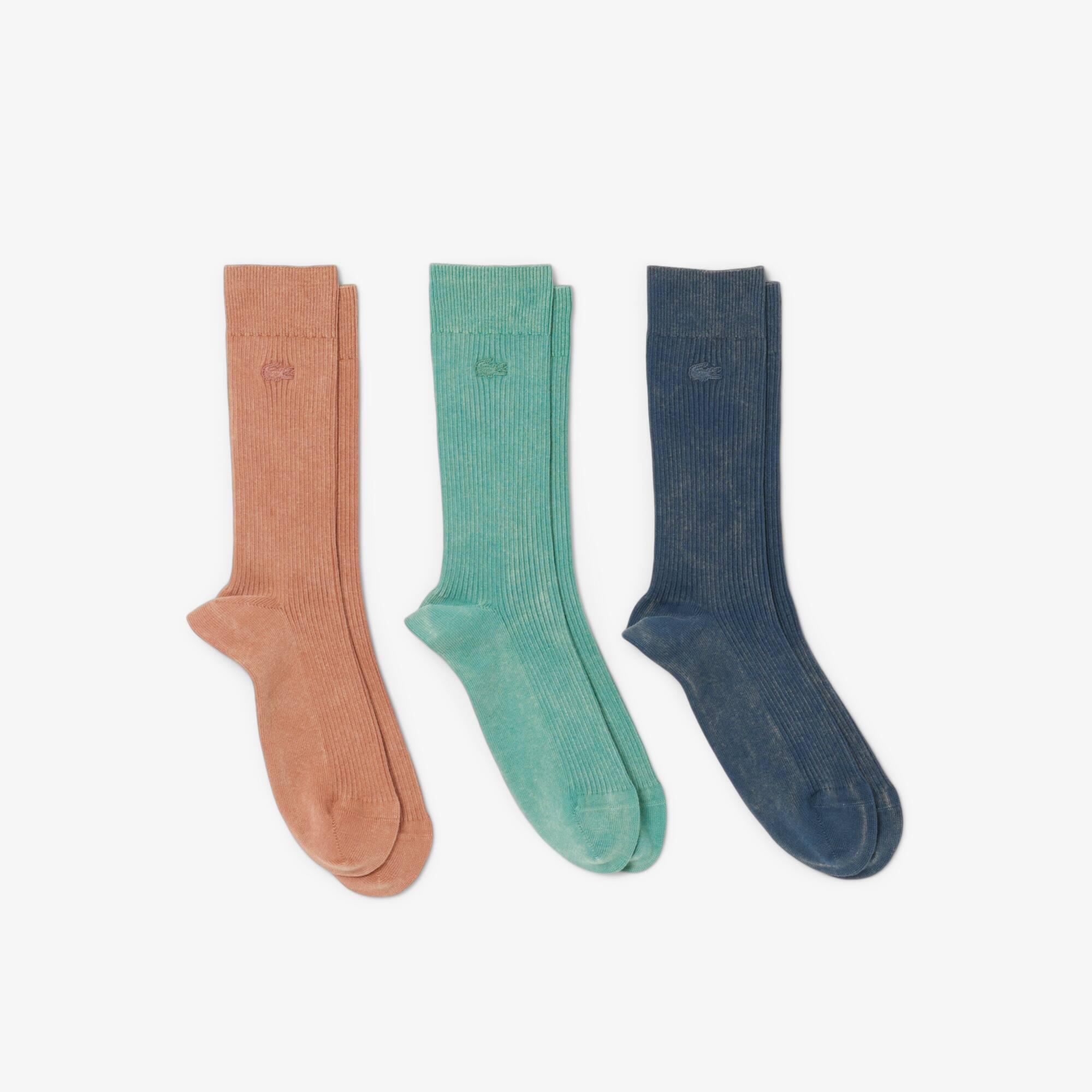 3-Pack Ribbed Cotton Socks Product Image