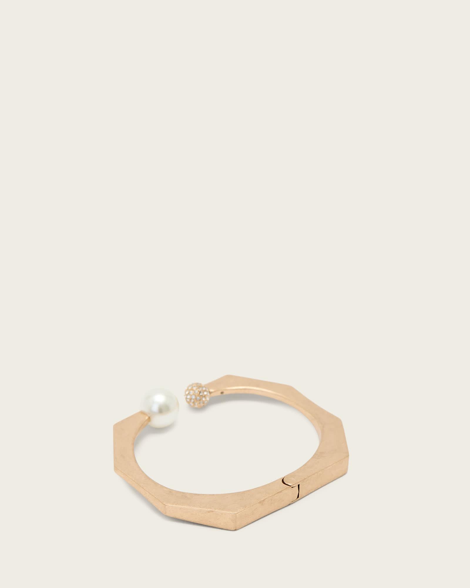 Lia Heart Huggie Earrings WARM SILVER | ALLSAINTS US Product Image
