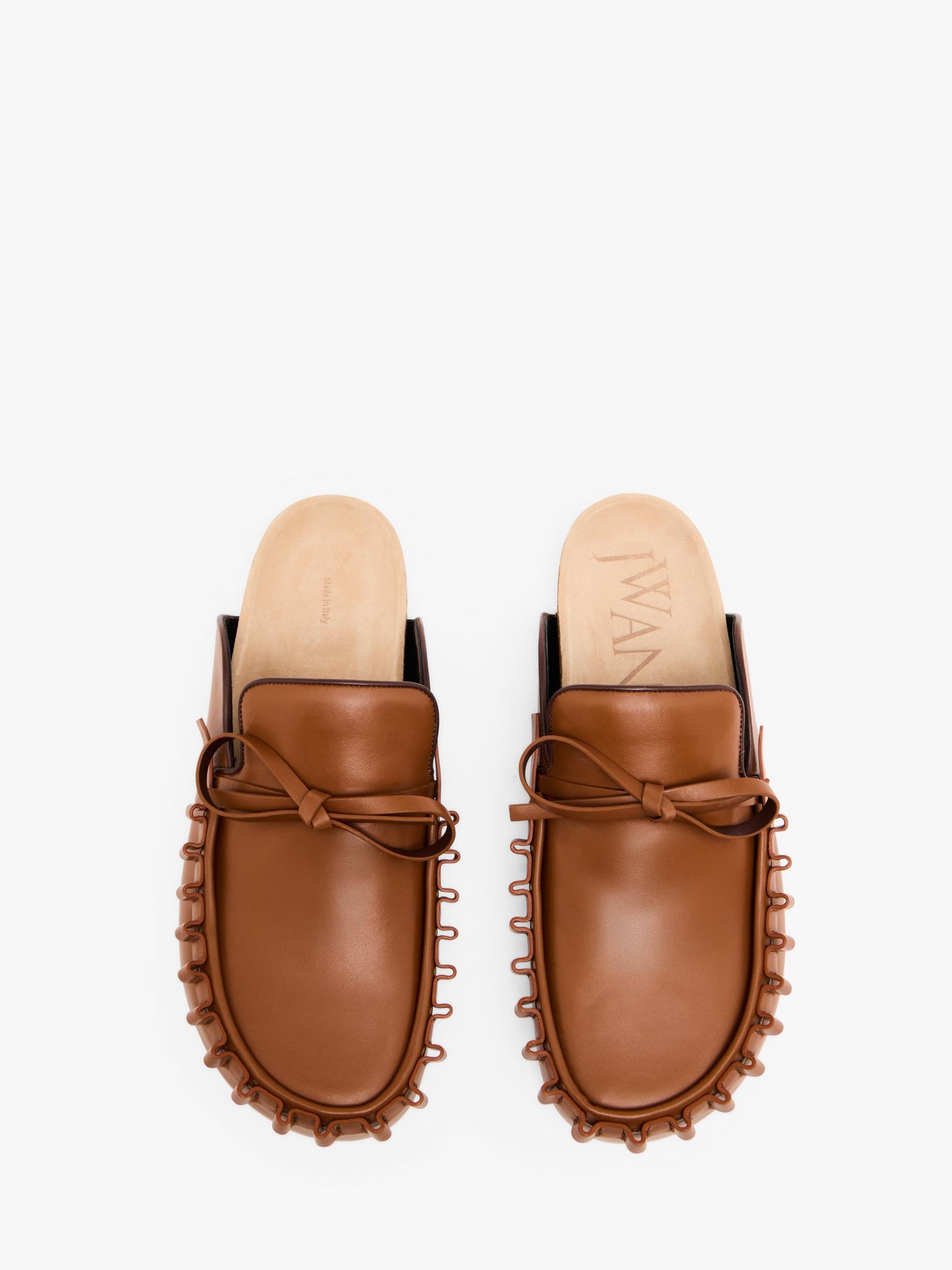 RUFFLE LOAFER LEATHER MULES Product Image