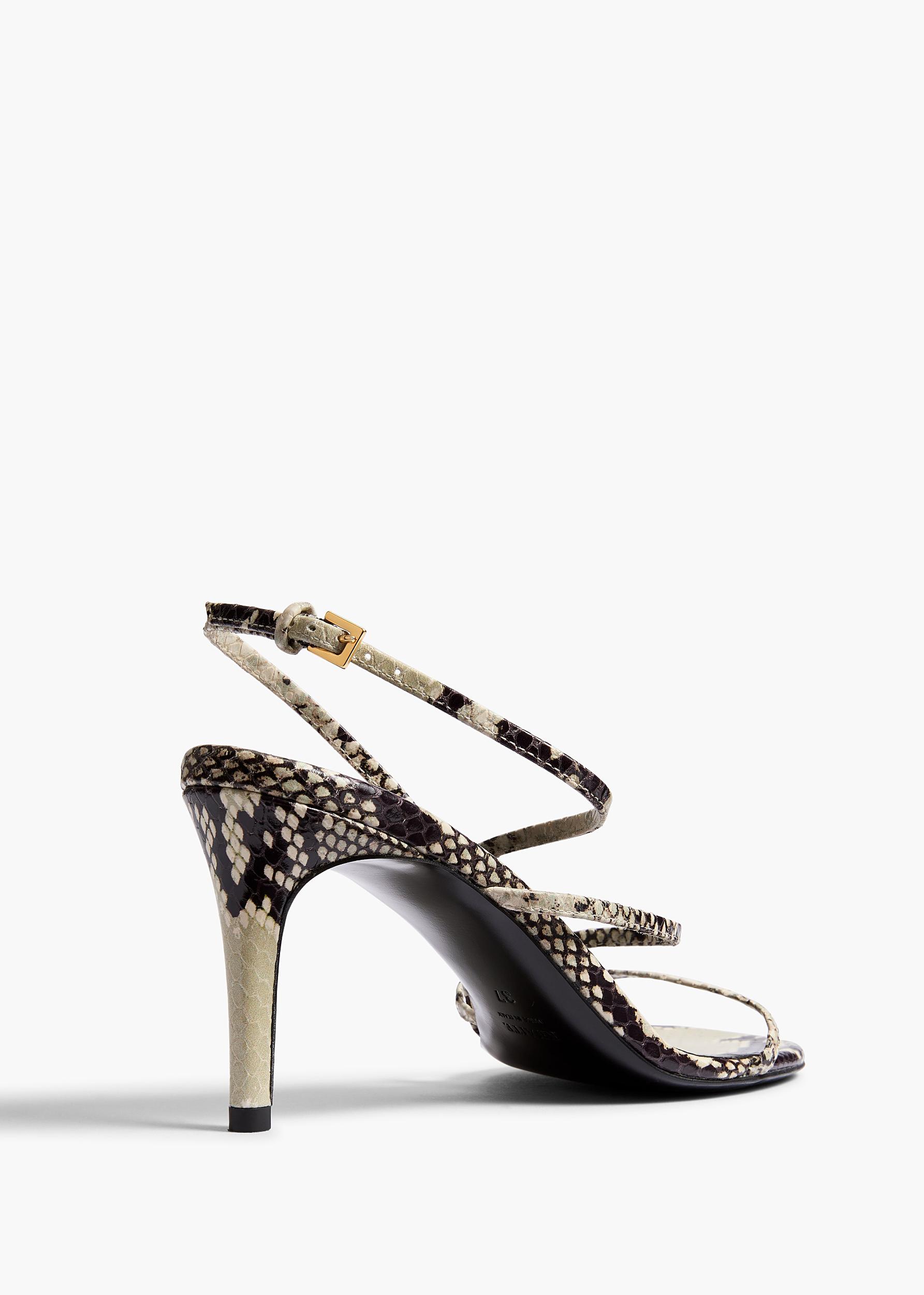 Loop Sandal in Natural Python-Embossed Leather Product Image