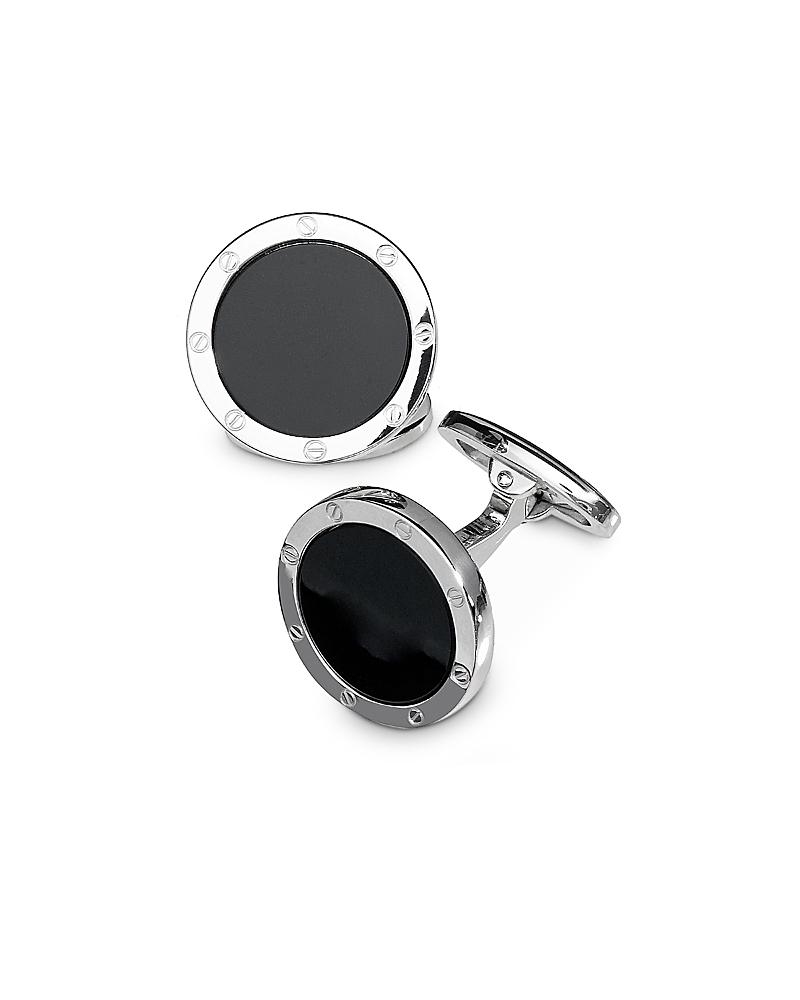 Round Onyx Cuff Links Product Image
