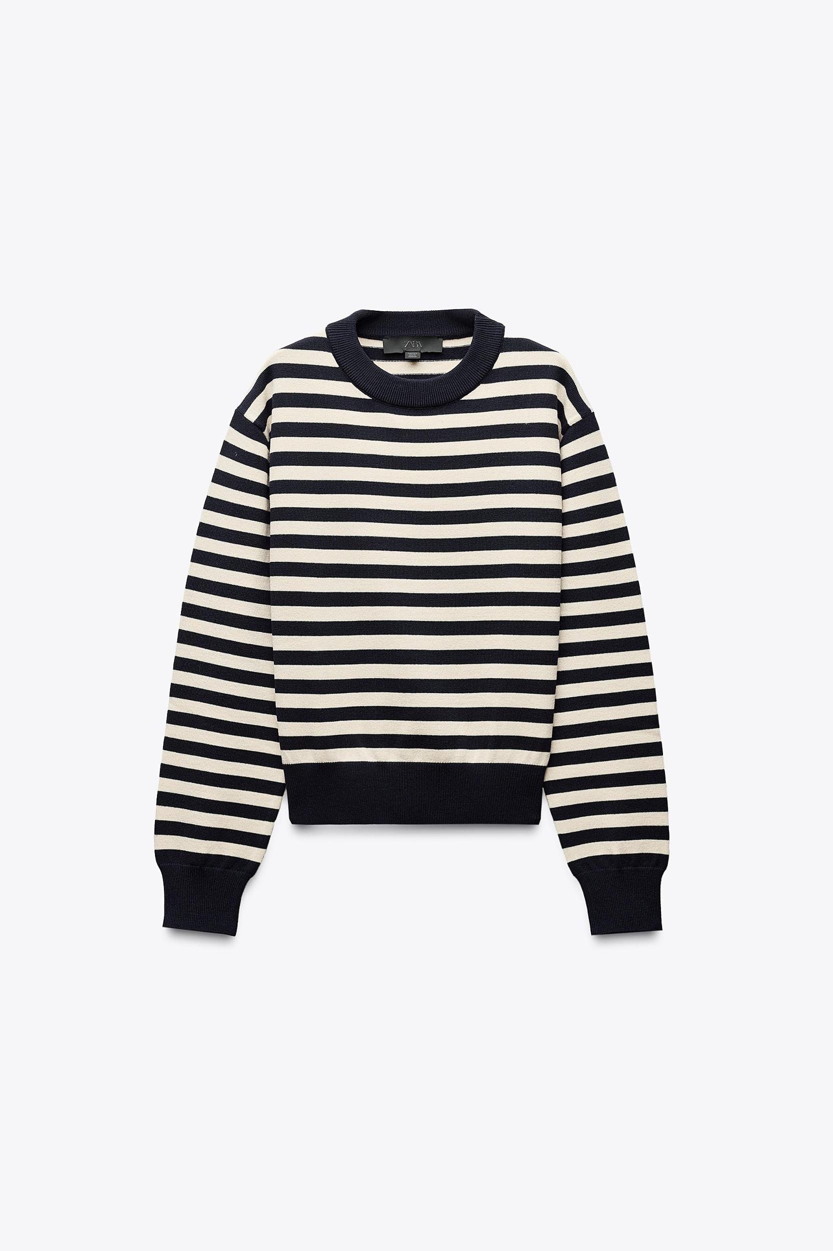 STRIPED KNIT SWEATER Product Image