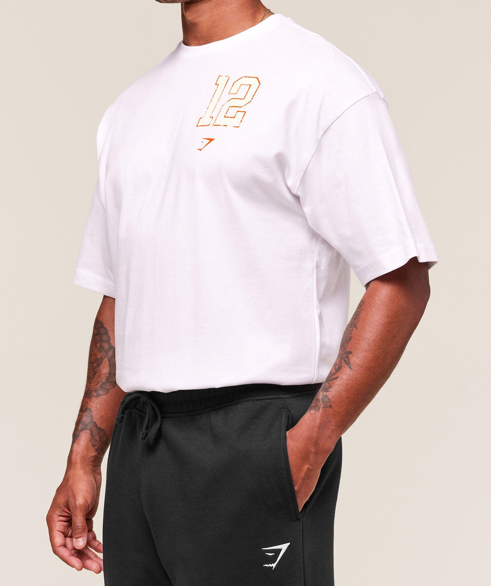 Gymshark Campus T-Shirt - White Male Product Image