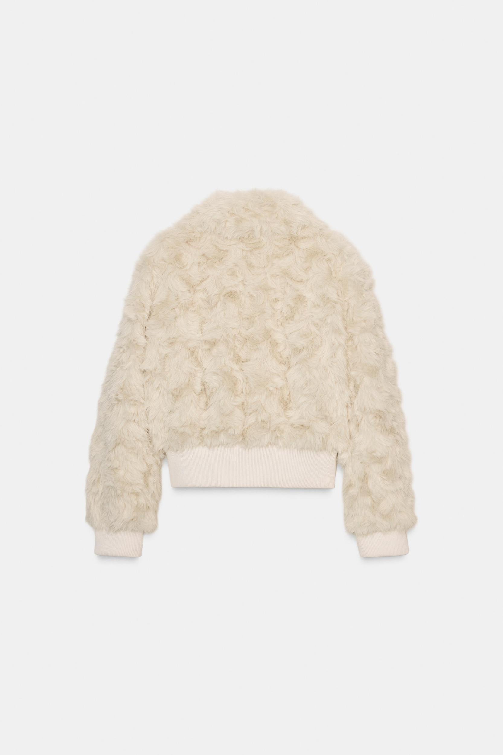 FAUX FUR BOMBER JACKET Product Image