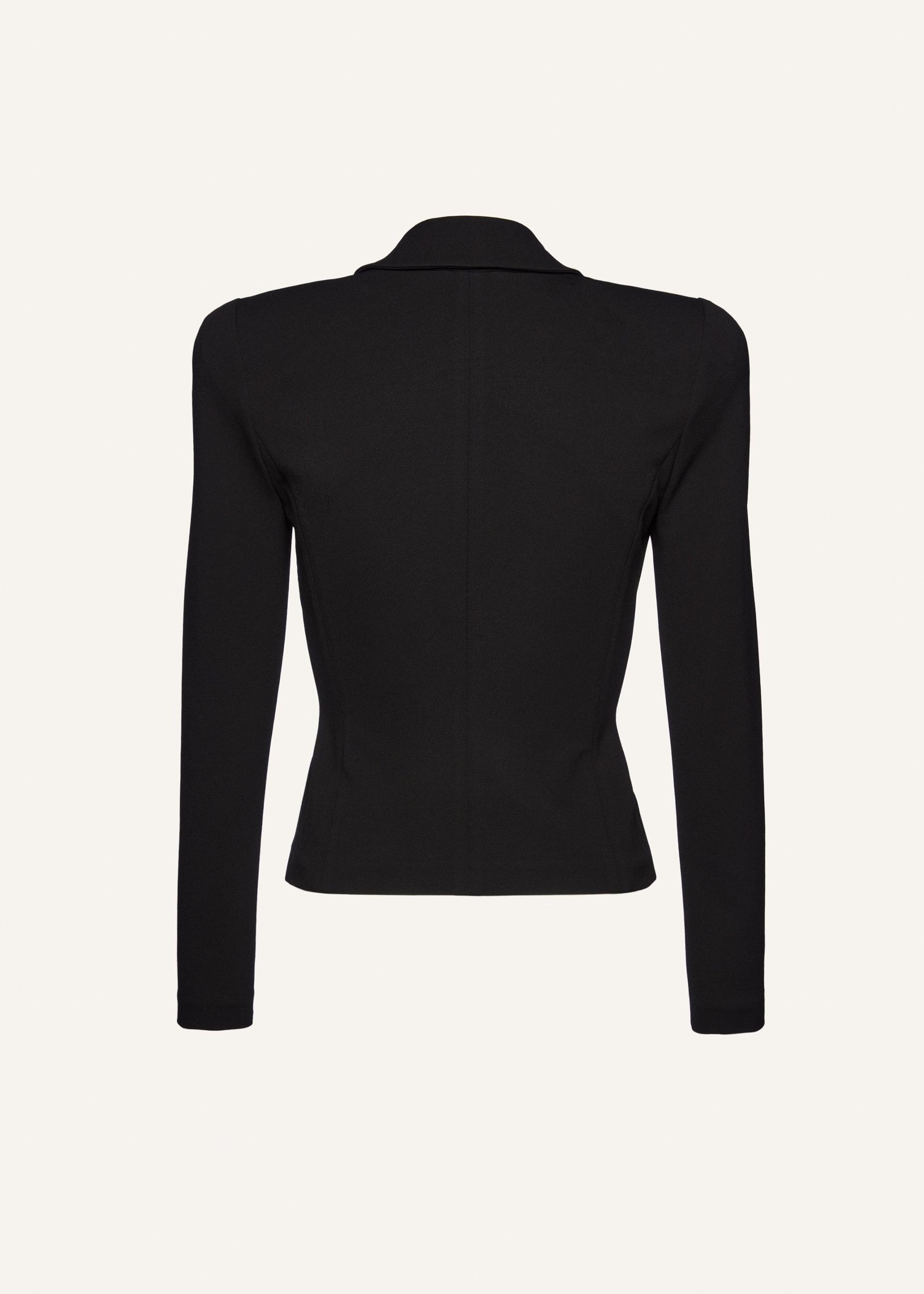 Fitted single button blazer in black Product Image