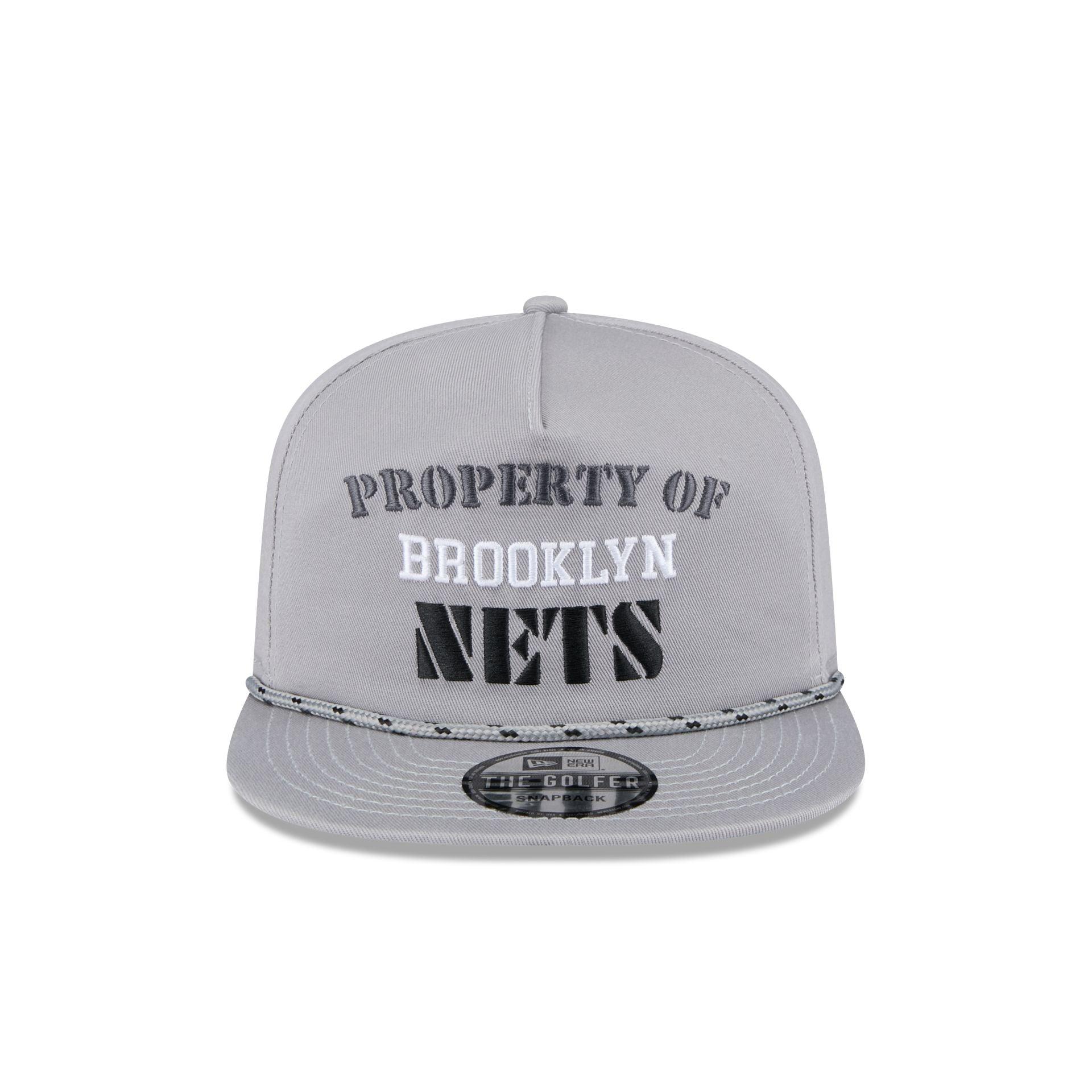 Brooklyn Nets Vintage Gray Rope Golfer Hat Male Product Image