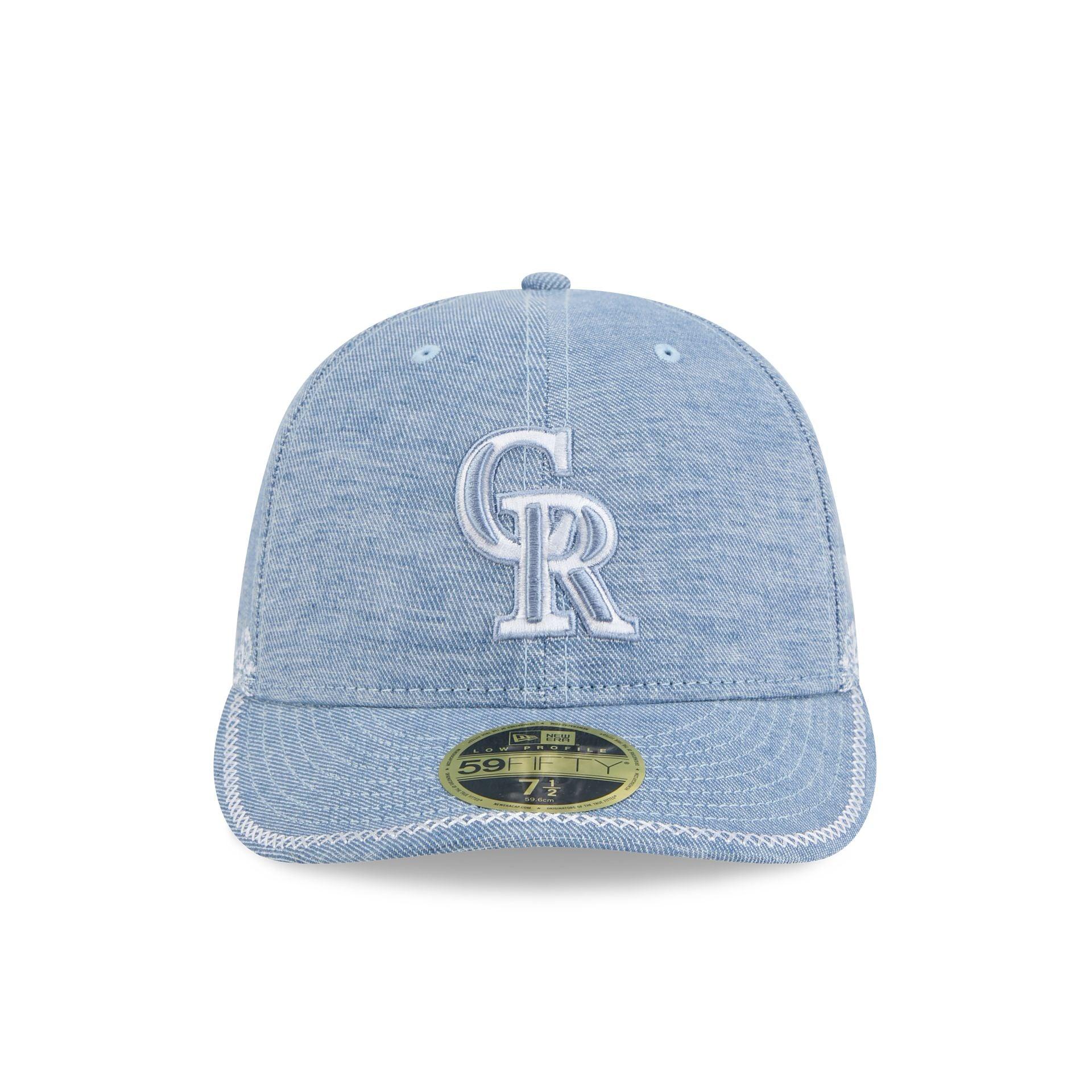 Colorado Rockies Hand Stitched Chambray Low Profile 59FIFTY Fitted Hat Male Product Image