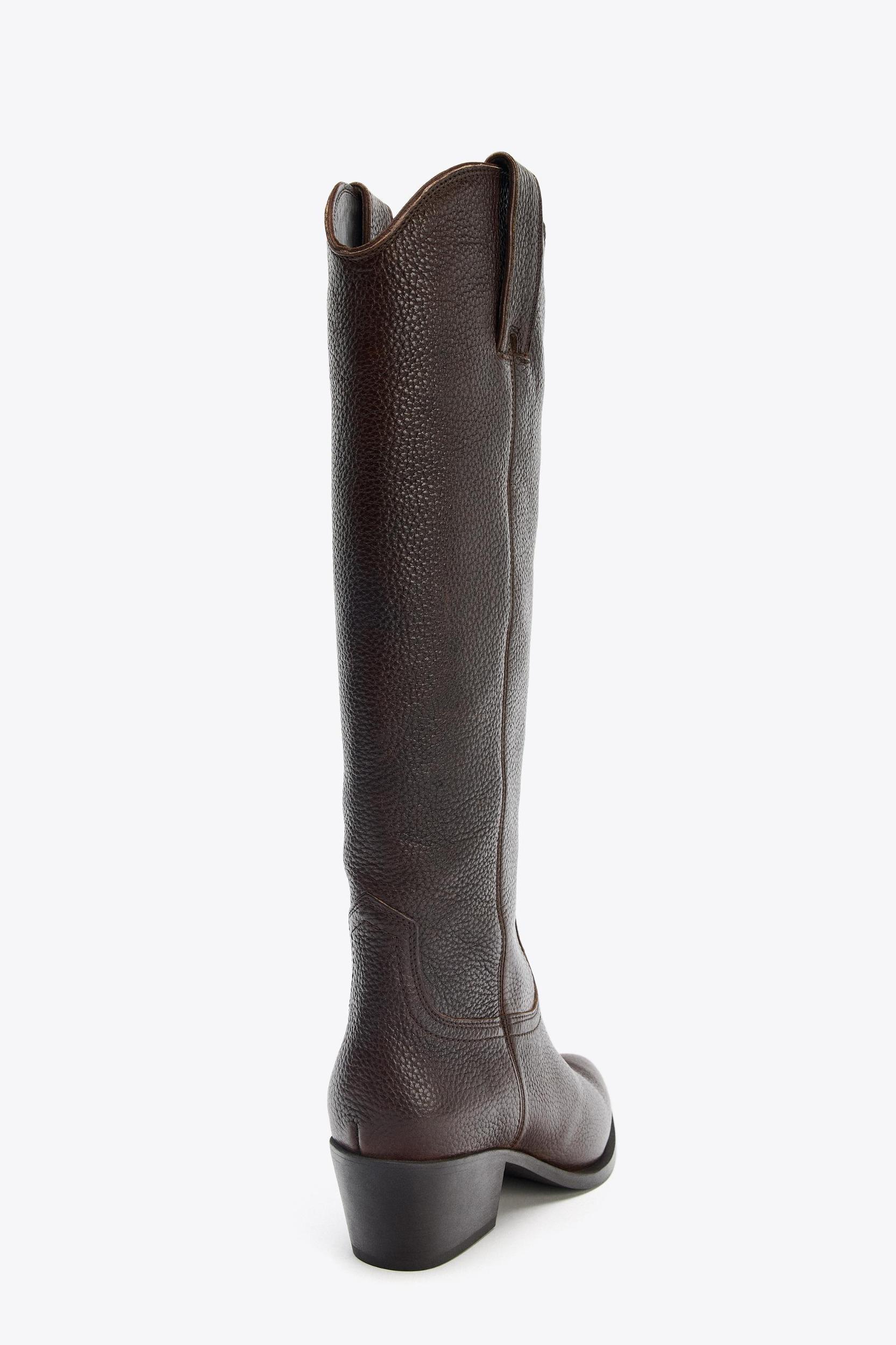 LEATHER HIGH BOOTS Product Image