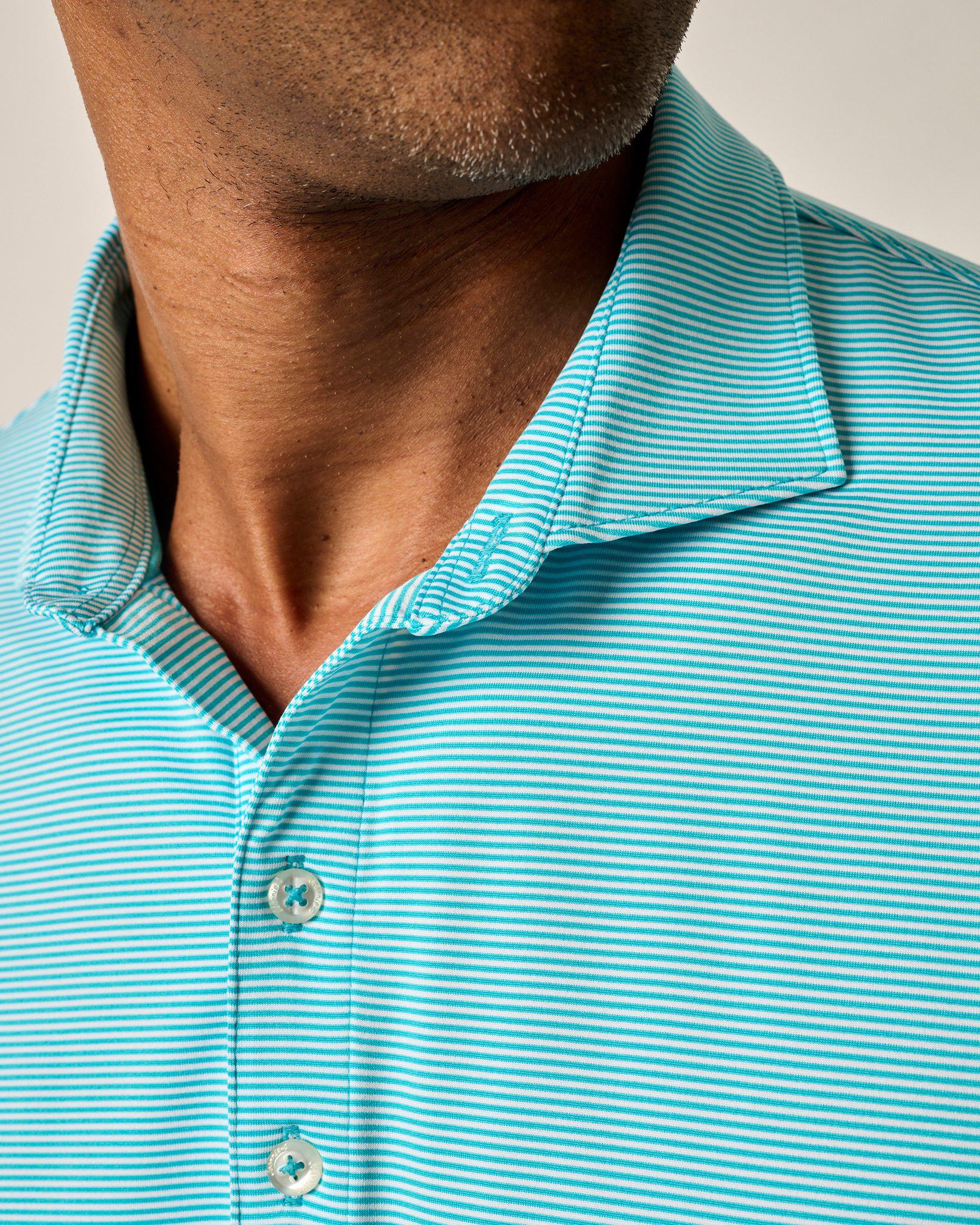 PerryGolf Performance Jersey Polo - Lyndonn Stripe Product Image