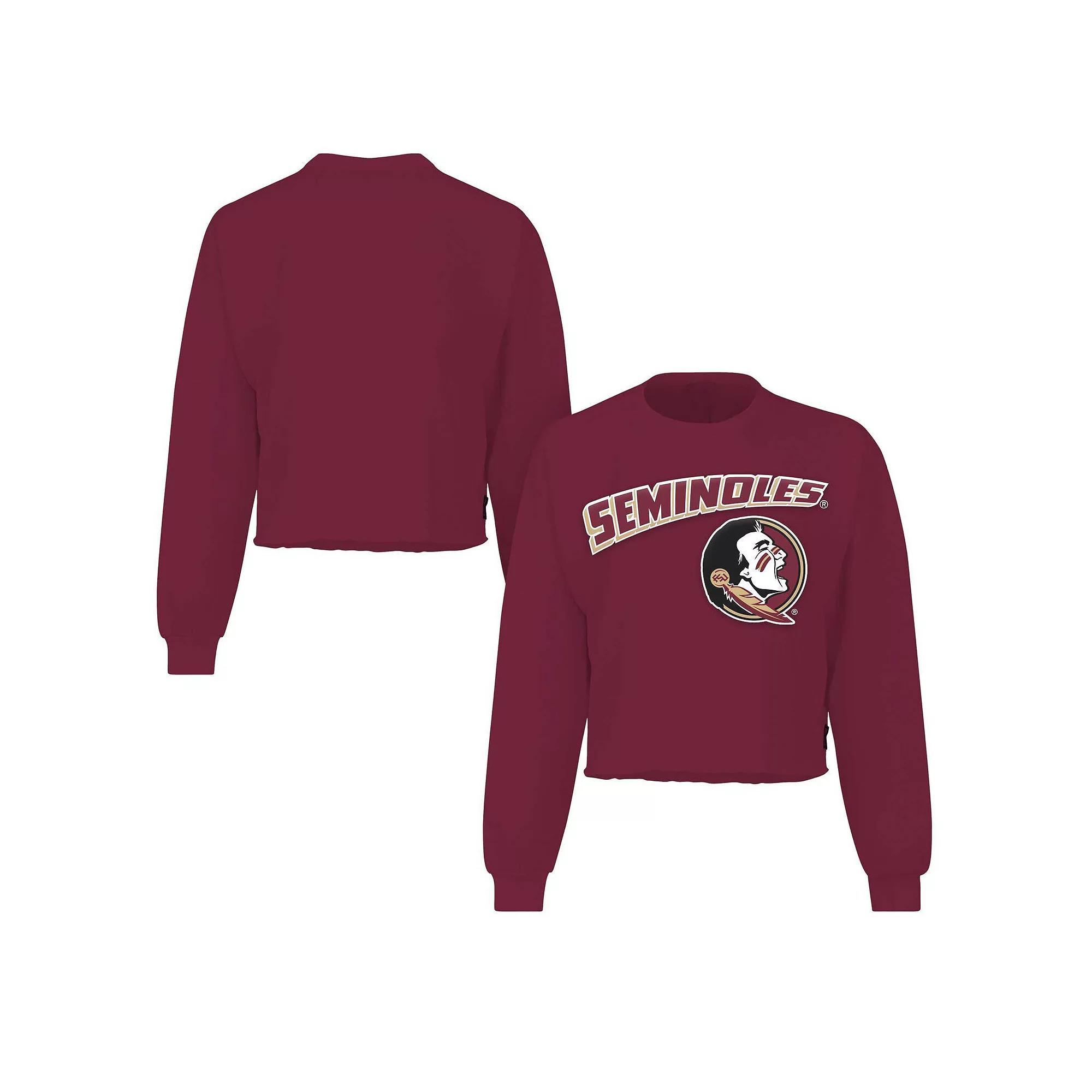 Women's Spirit Jersey Garnet Florida State Seminoles Slouchy Cropped Long Sleeve T-Shirt, Size: XL, Red Product Image