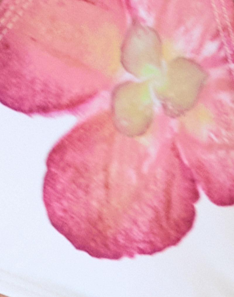 Pami Bikini Top in Ivory with Pink Orchid Female Product Image