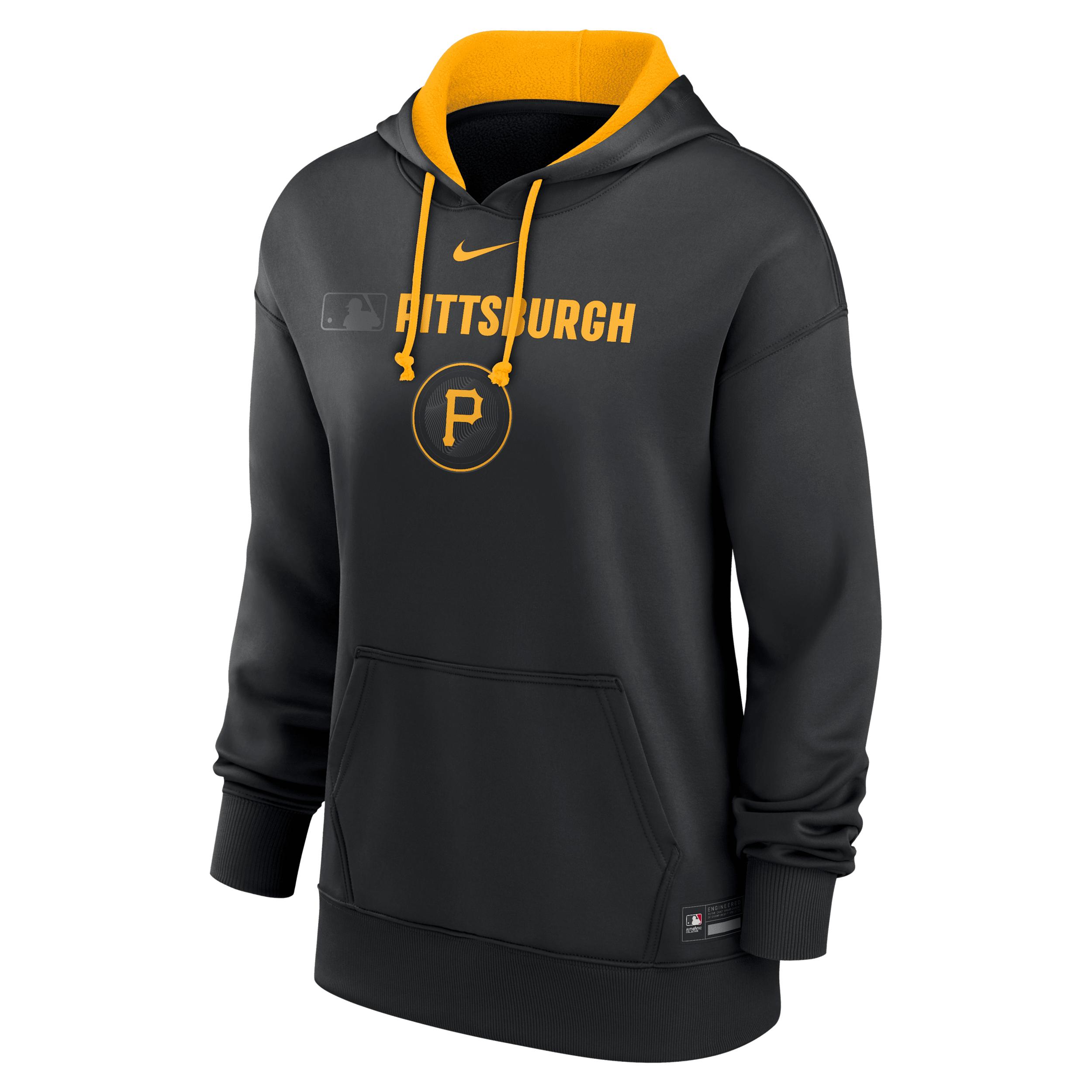 Women's Cleveland Guardians Authentic Collection City Connect Nike Therma MLB Pullover Hoodie Product Image