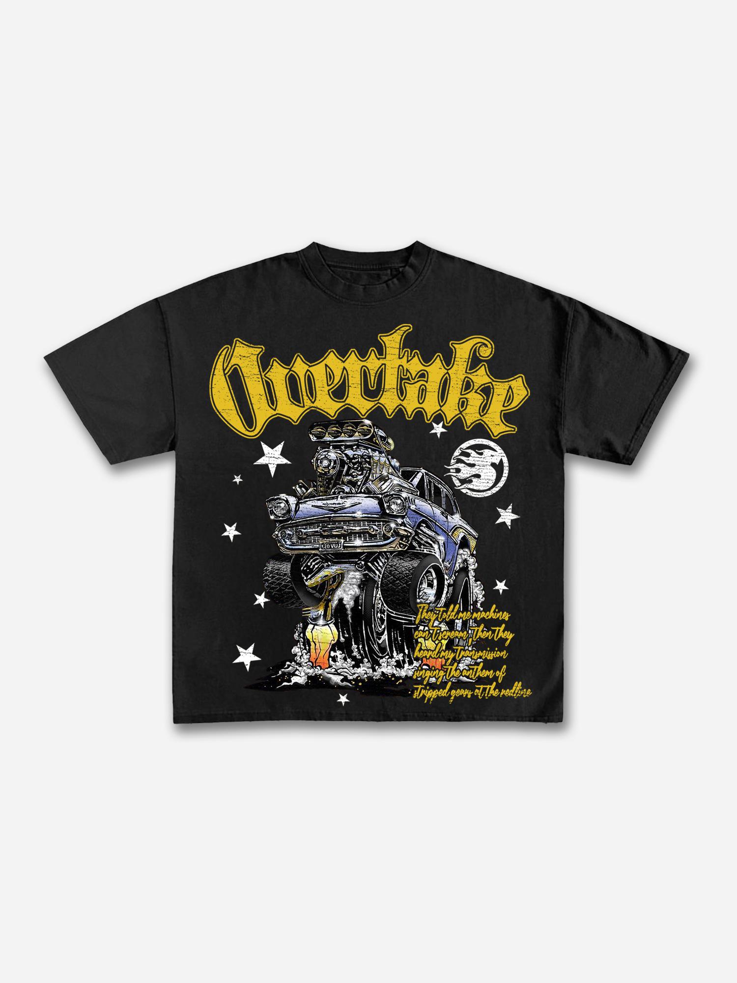 Over Take Racing Graphic Cotton T-shirt Product Image