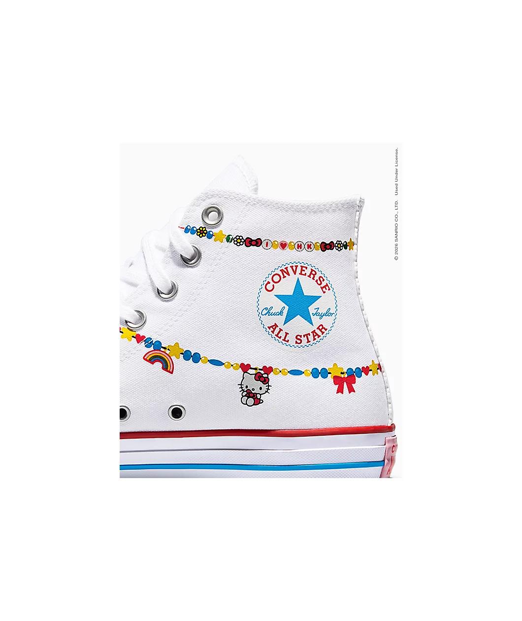 Converse x Hello Kitty & Friends Chuck Taylor All Star White & Red High Top Shoes Product Image