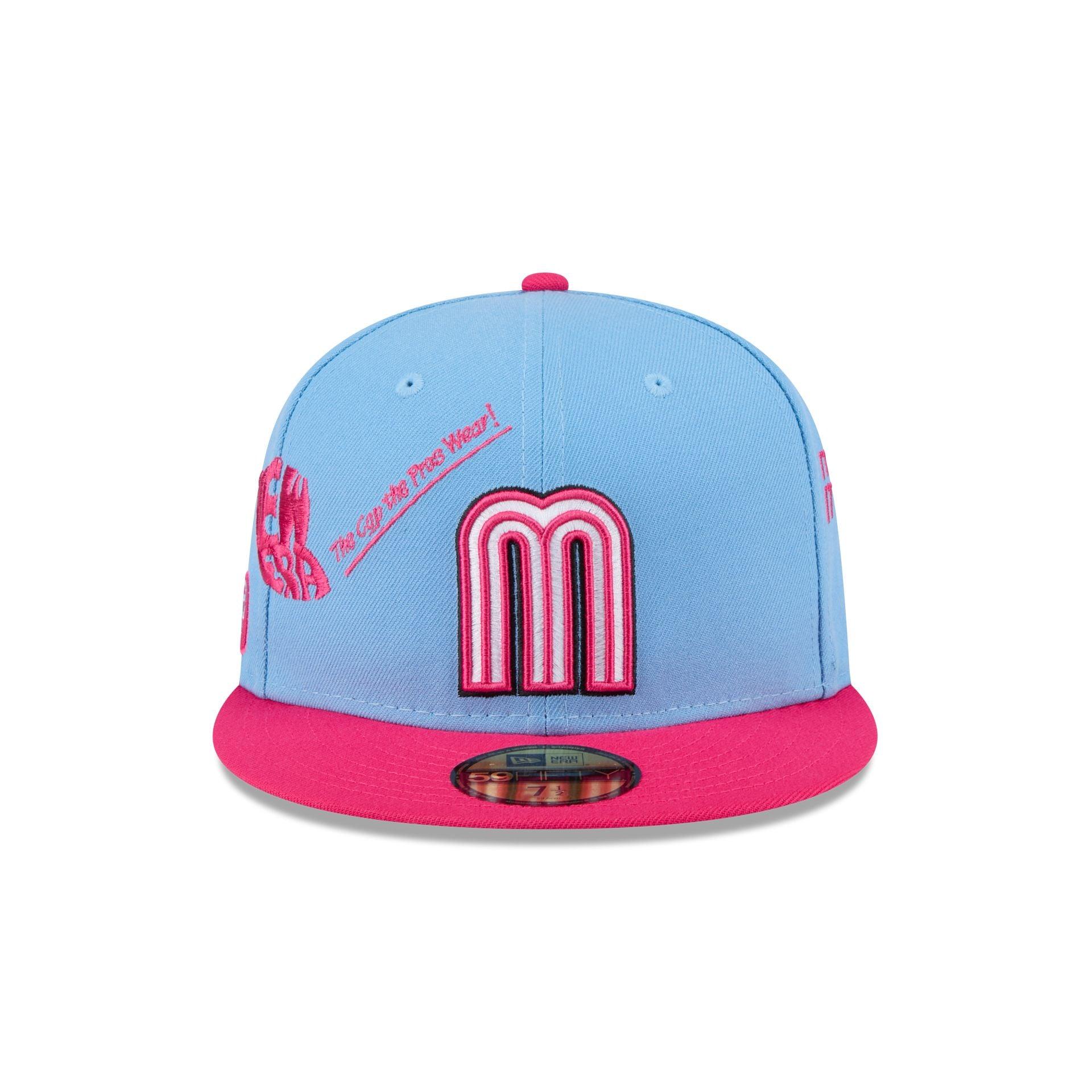 Mexico Baseball New Era Anniversary Logos Sky Blue 59FIFTY Fitted Hat Male Product Image