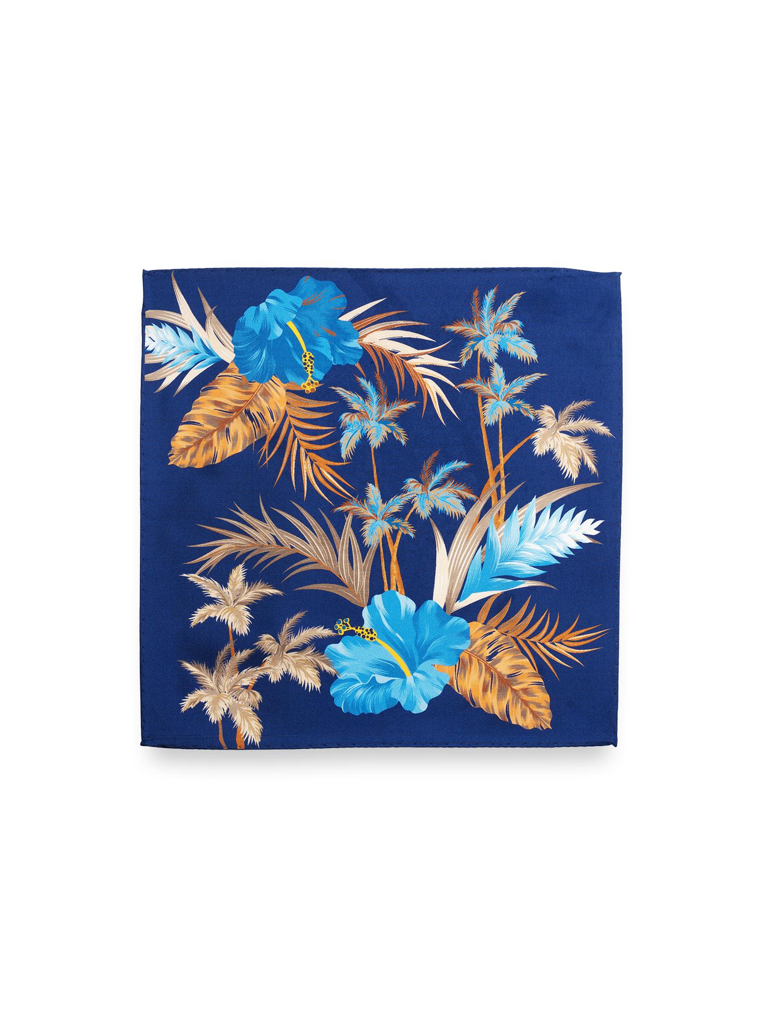 Floral Silk Pocket Square - Blue Multi Product Image
