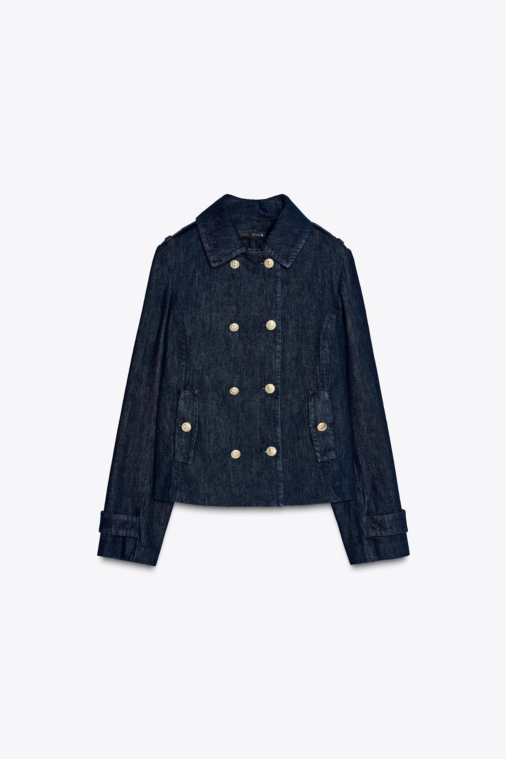 DOUBLE-BREASTED DENIM JACKET Product Image