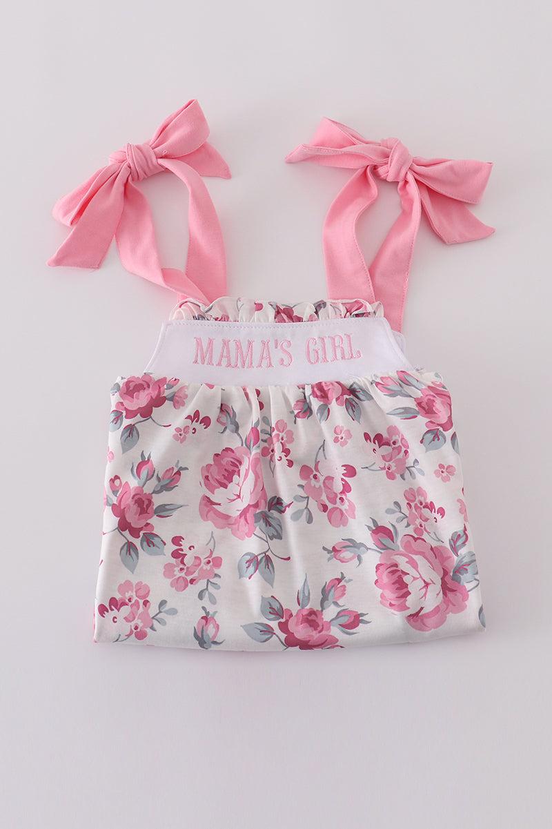 Pink floral MAMA'S embroidery dress Product Image