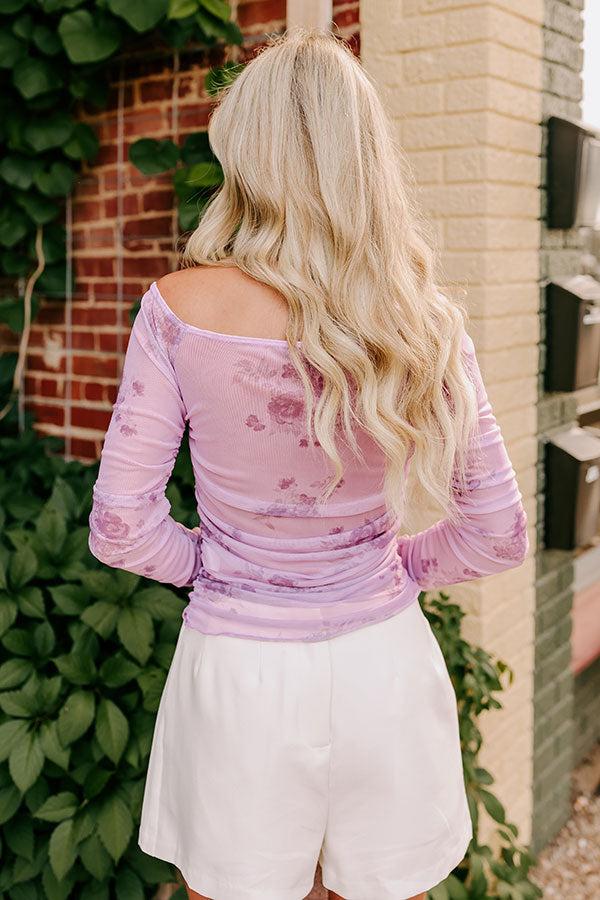 Flirty Feels Floral Mesh Top Product Image