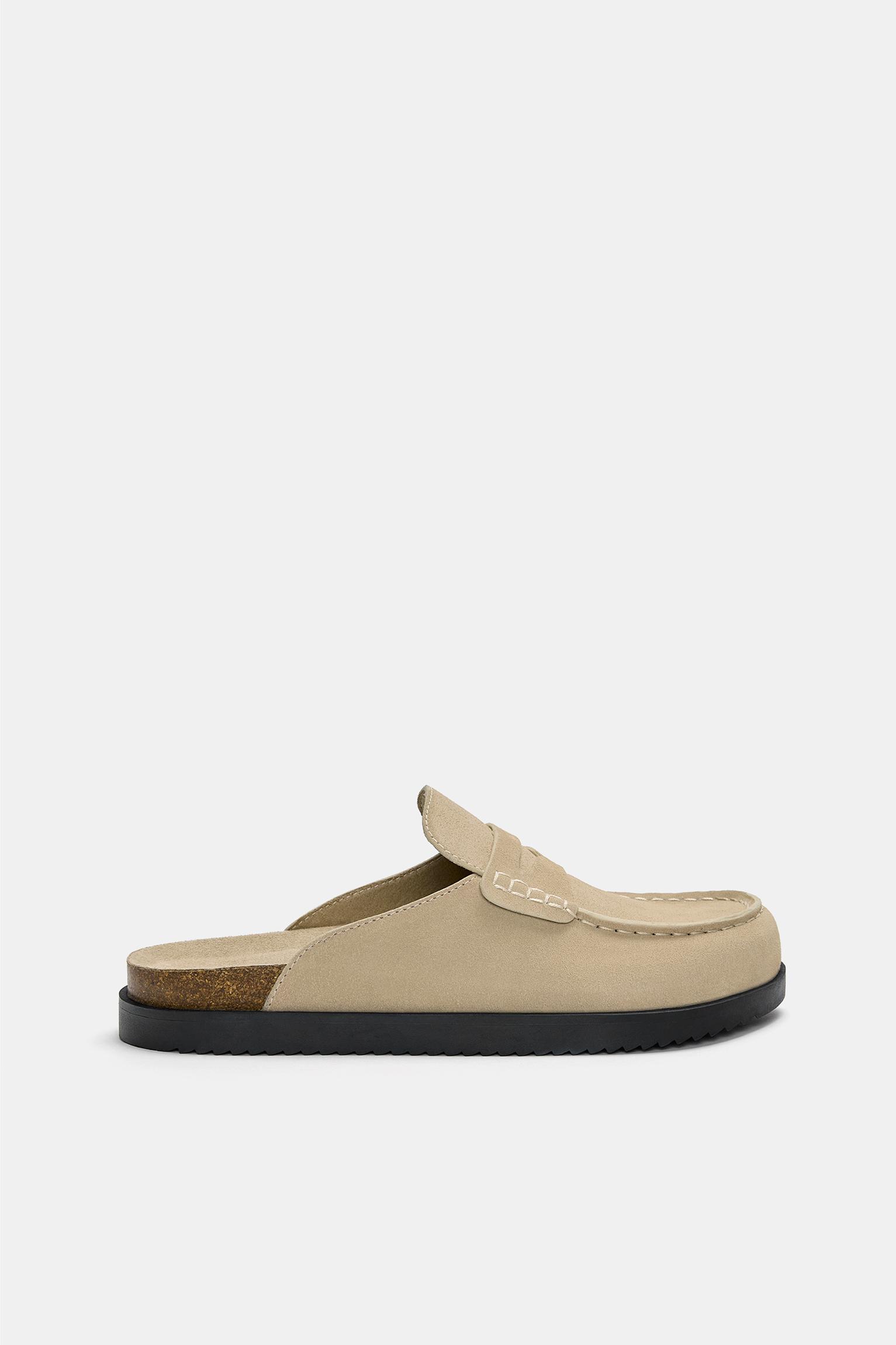 Leather clogs with penny strap Product Image