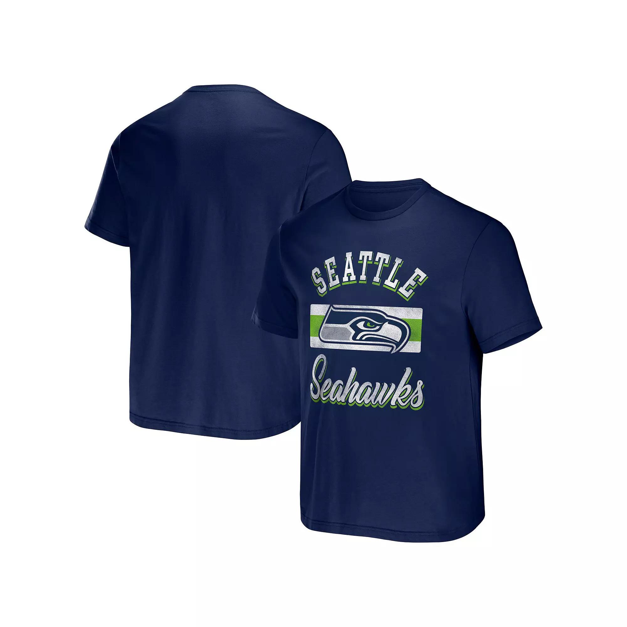 Men's NFL x Darius Rucker Collection by Fanatics College Navy Seattle Seahawks Stripe T-Shirt,  Product Image