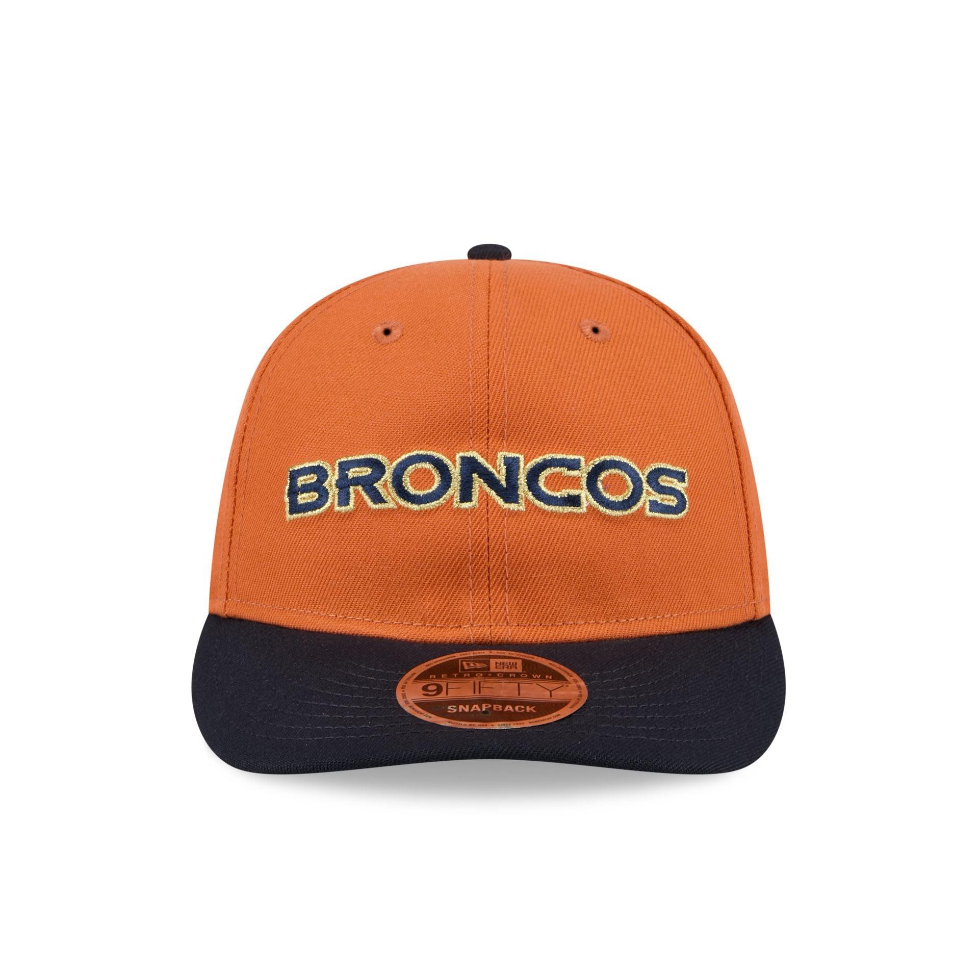 Denver Broncos Gold Wood Retro Crown 9FIFTY Snapback Hat Male Product Image