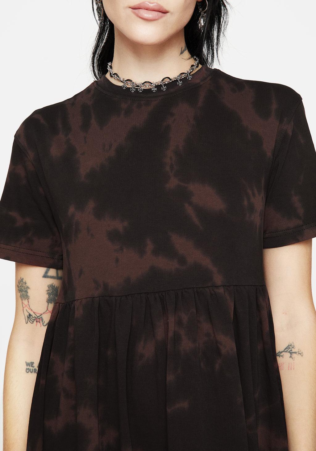 Mercury Tie Dye Cotton Mini Skater Dress Product Image