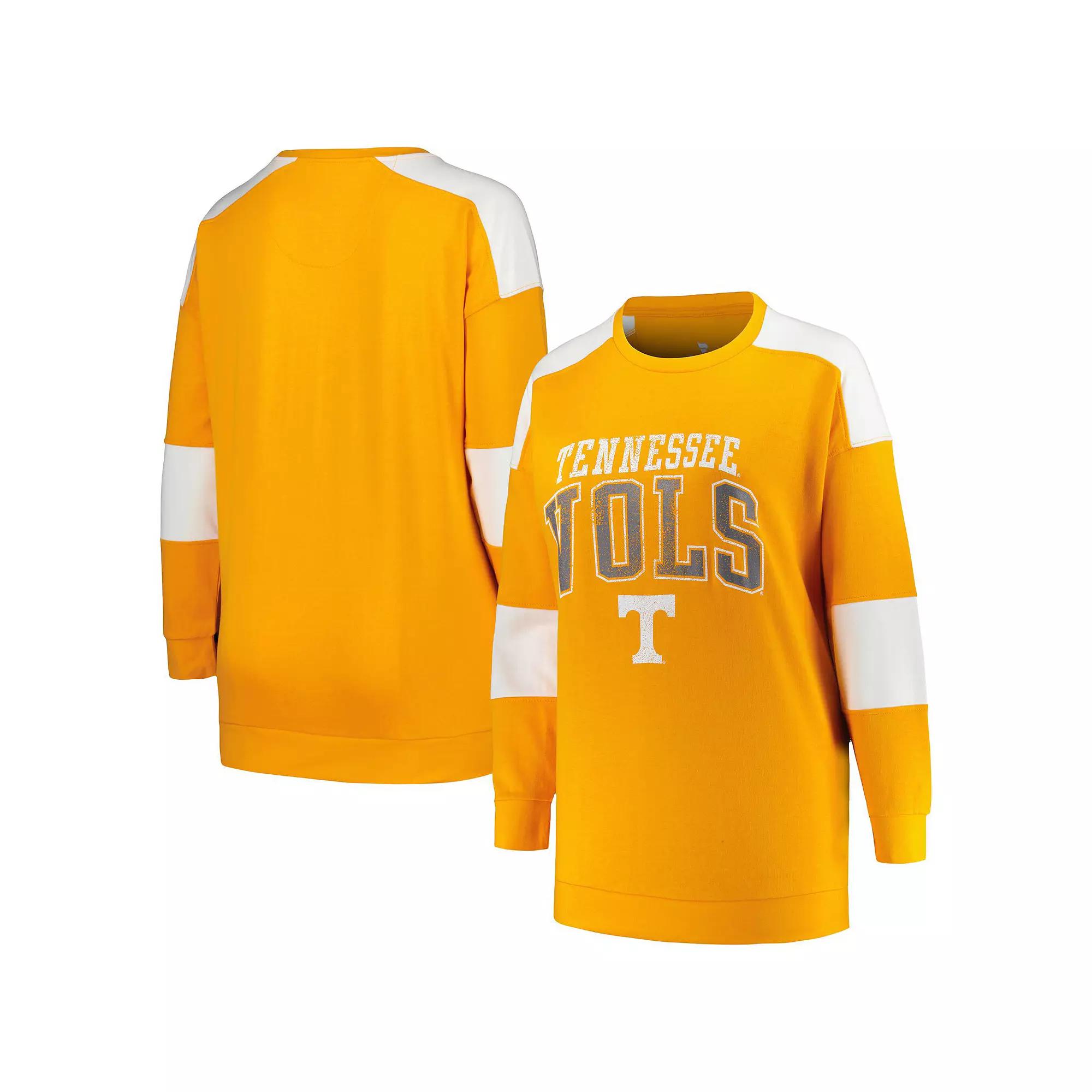 Women's Profile Tennessee Orange Tennessee Volunteers Plus Size Striped Pullover Sweatshirt, Size: 2XL Product Image