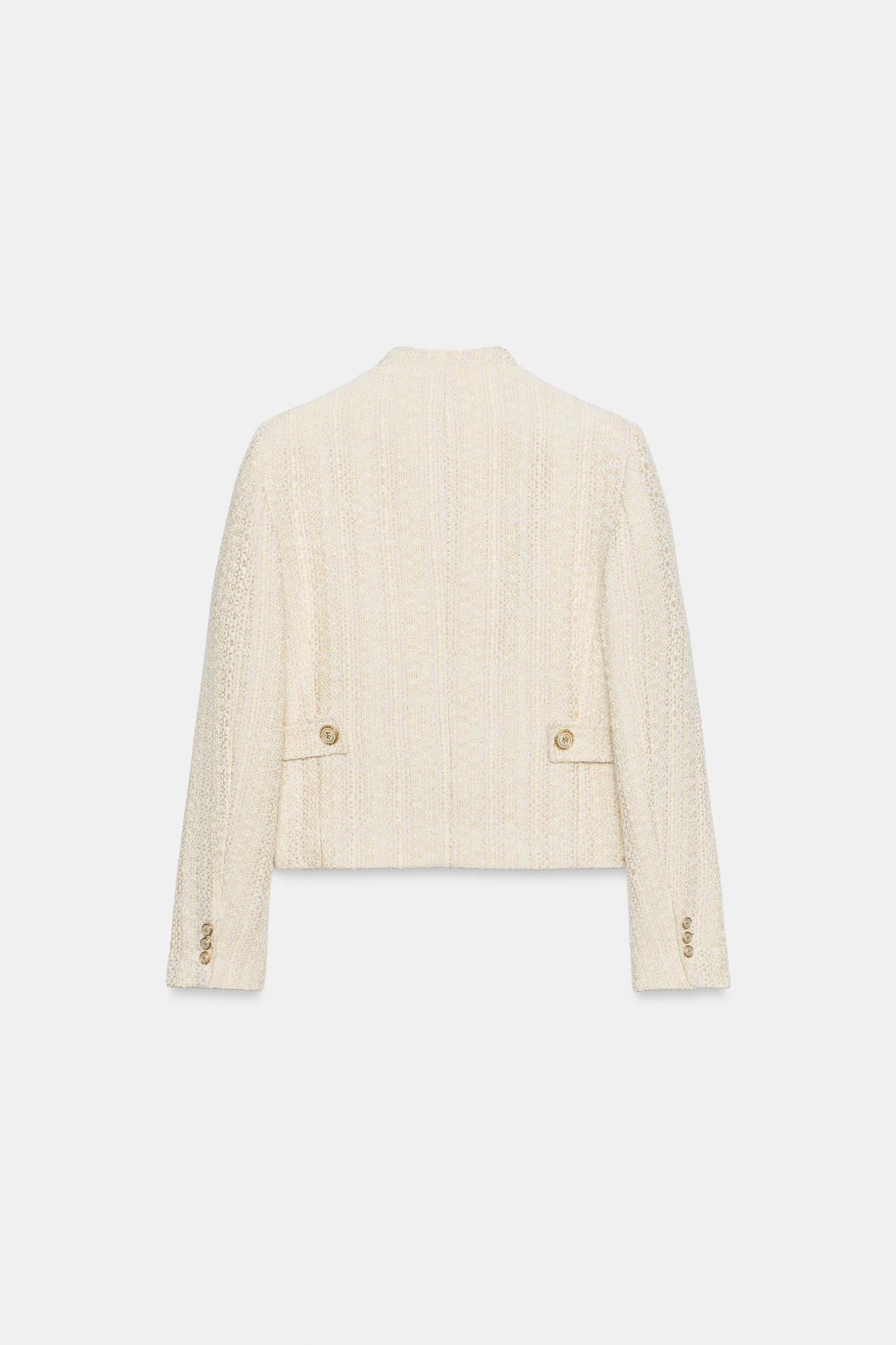 METALLIC THREAD SHOULDER PAD BLAZER Product Image