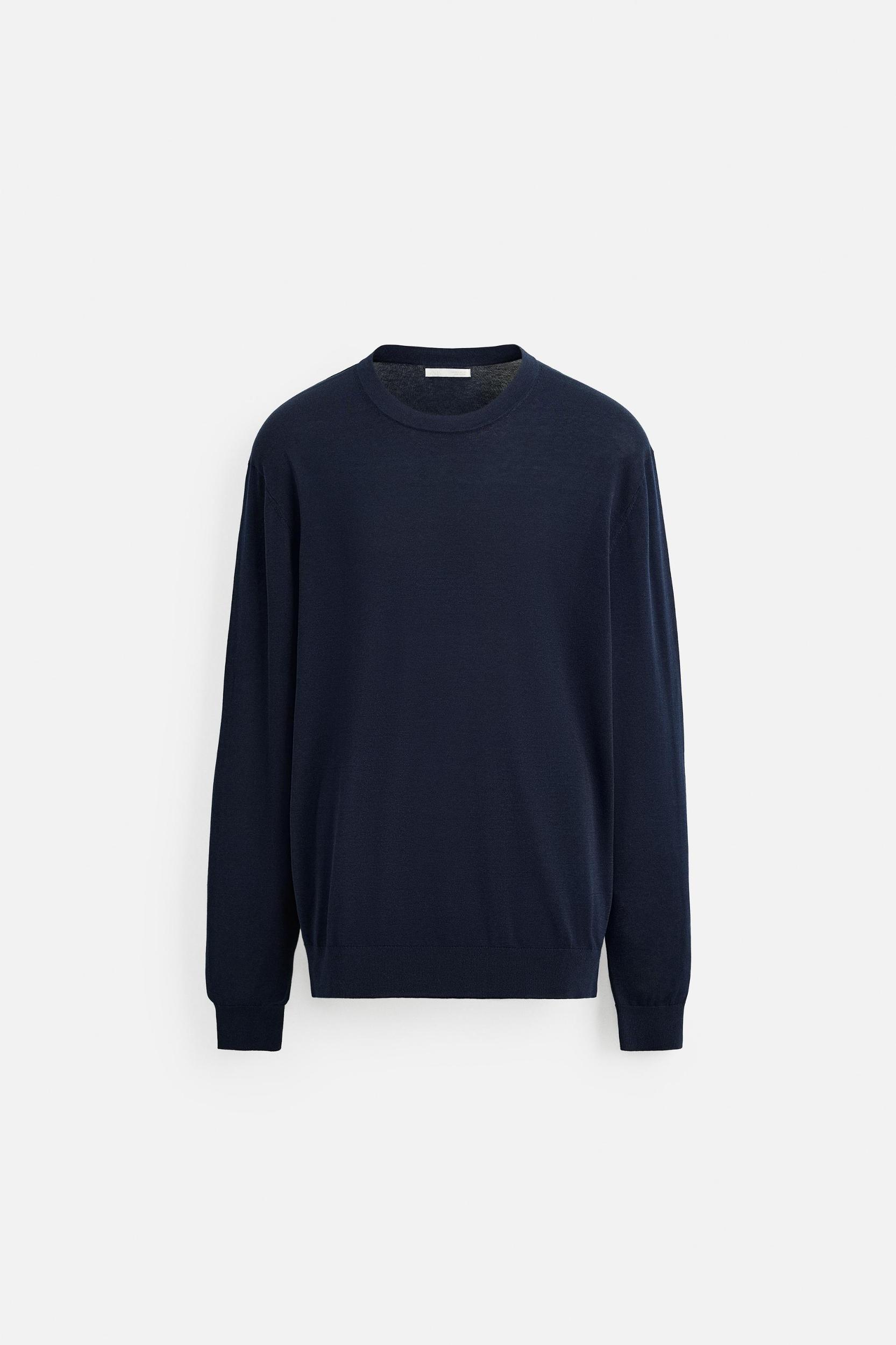 COTTON AND SILK BLEND SWEATER Product Image