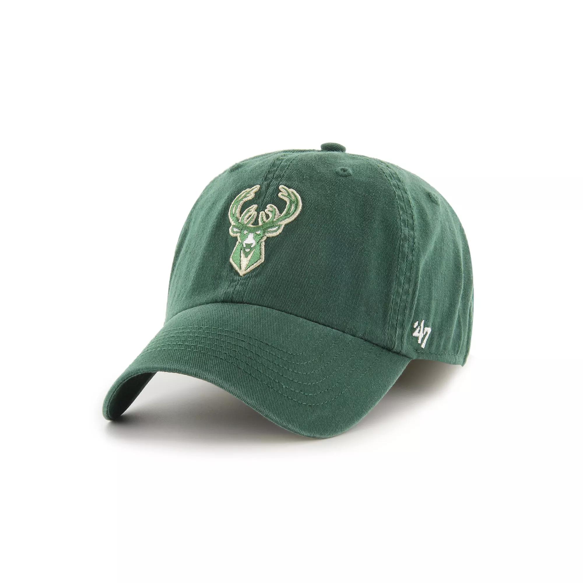 Men's '47 Hunter Green Milwaukee Bucks Classic Franchise Fitted Hat,  Product Image