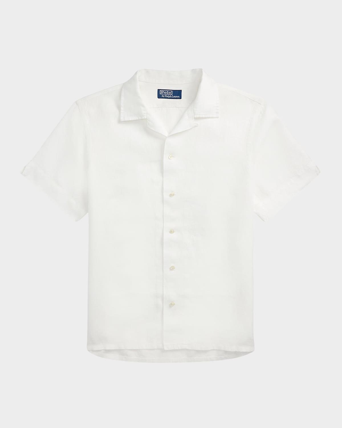 Mens Classic-Fit Slub Linen Camp Shirt Product Image