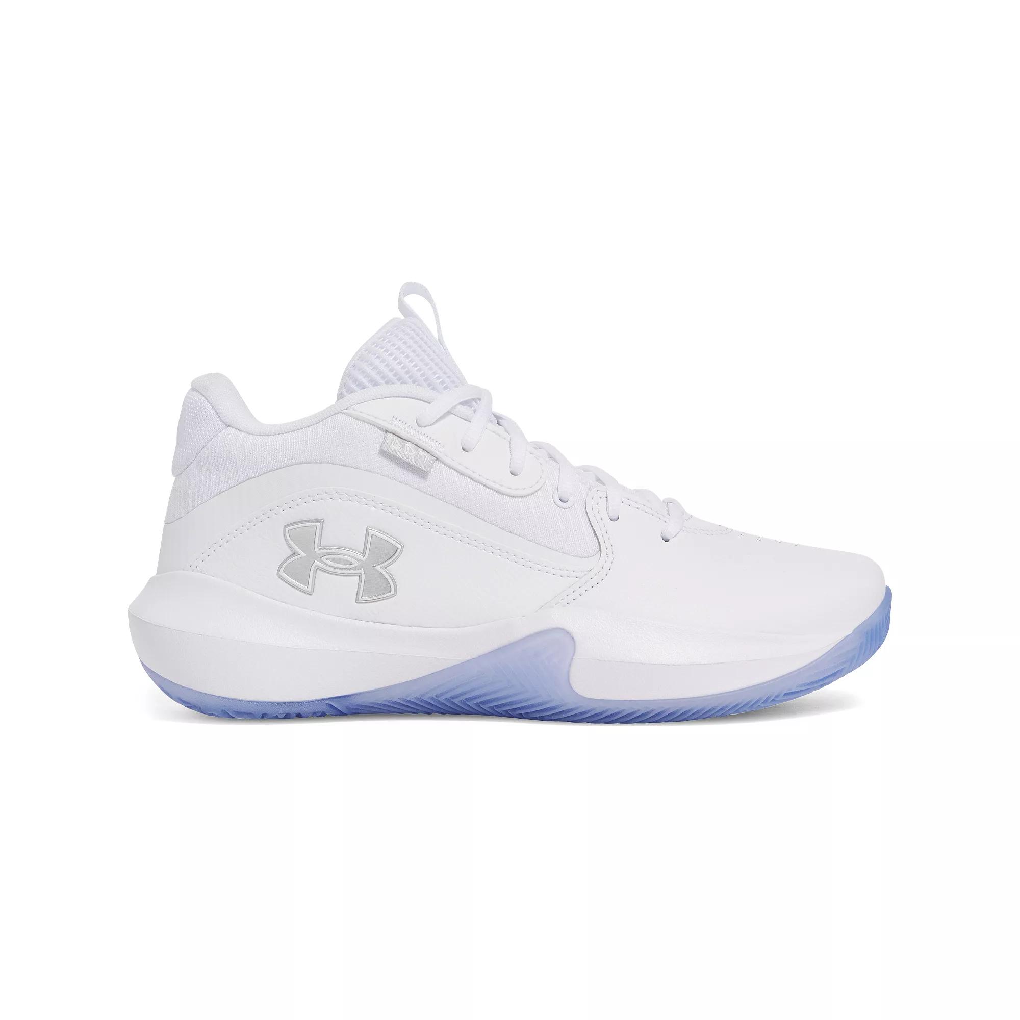 Under Armour Lockdown 7 Men's Basketball Shoes, Size: M10.5W12, White Silver Product Image