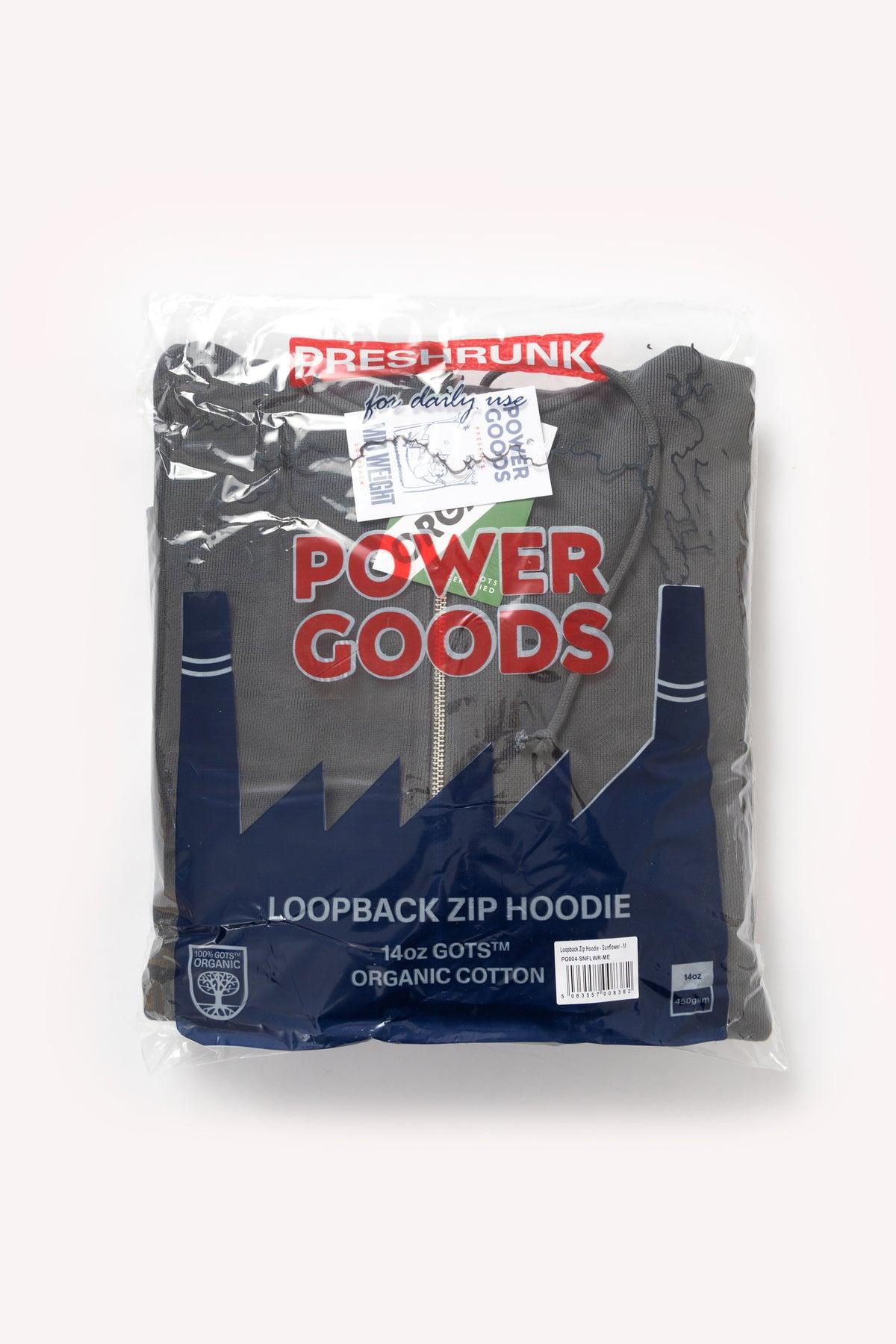 Power Goods - Loopback Zip Hoodie - Washed Black Product Image