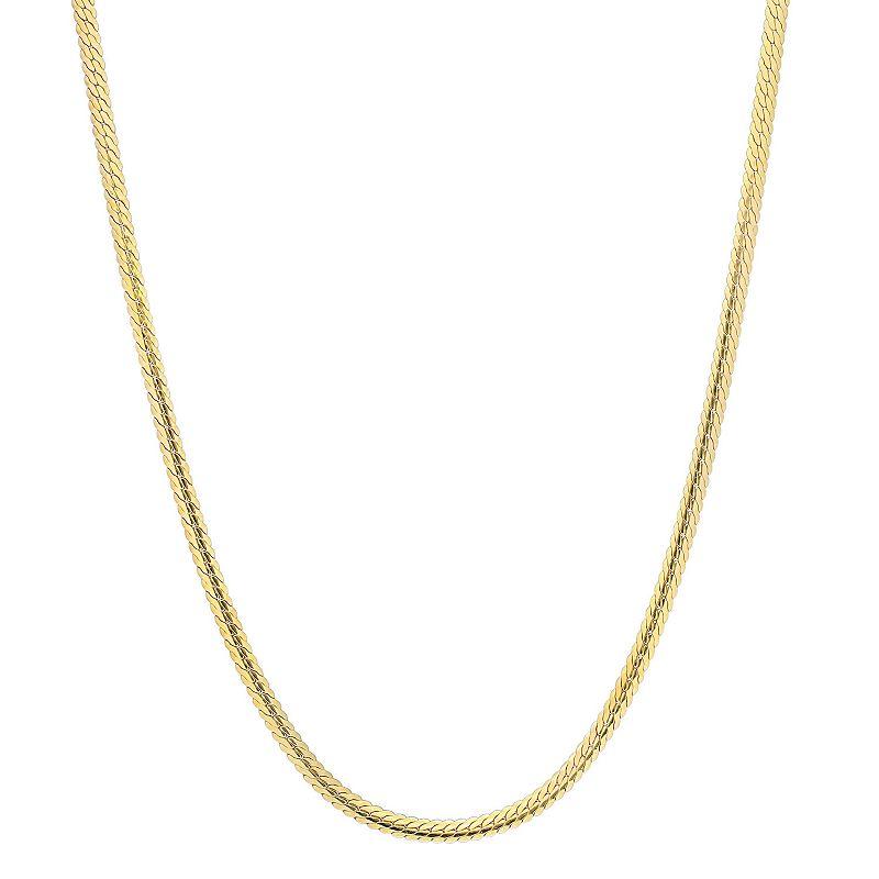 Stella Grace Sterling Silver 3 mm Herringbone Chain Necklace, Womens Product Image