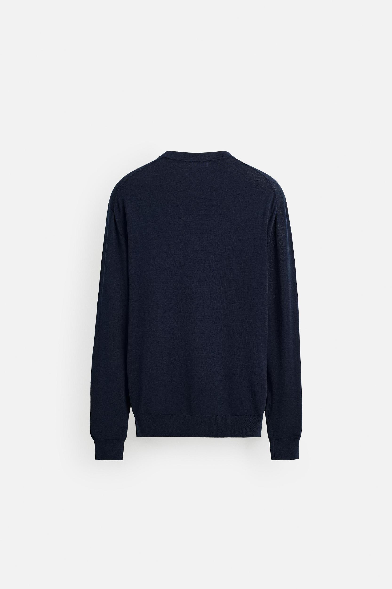 COTTON AND SILK BLEND SWEATER Product Image